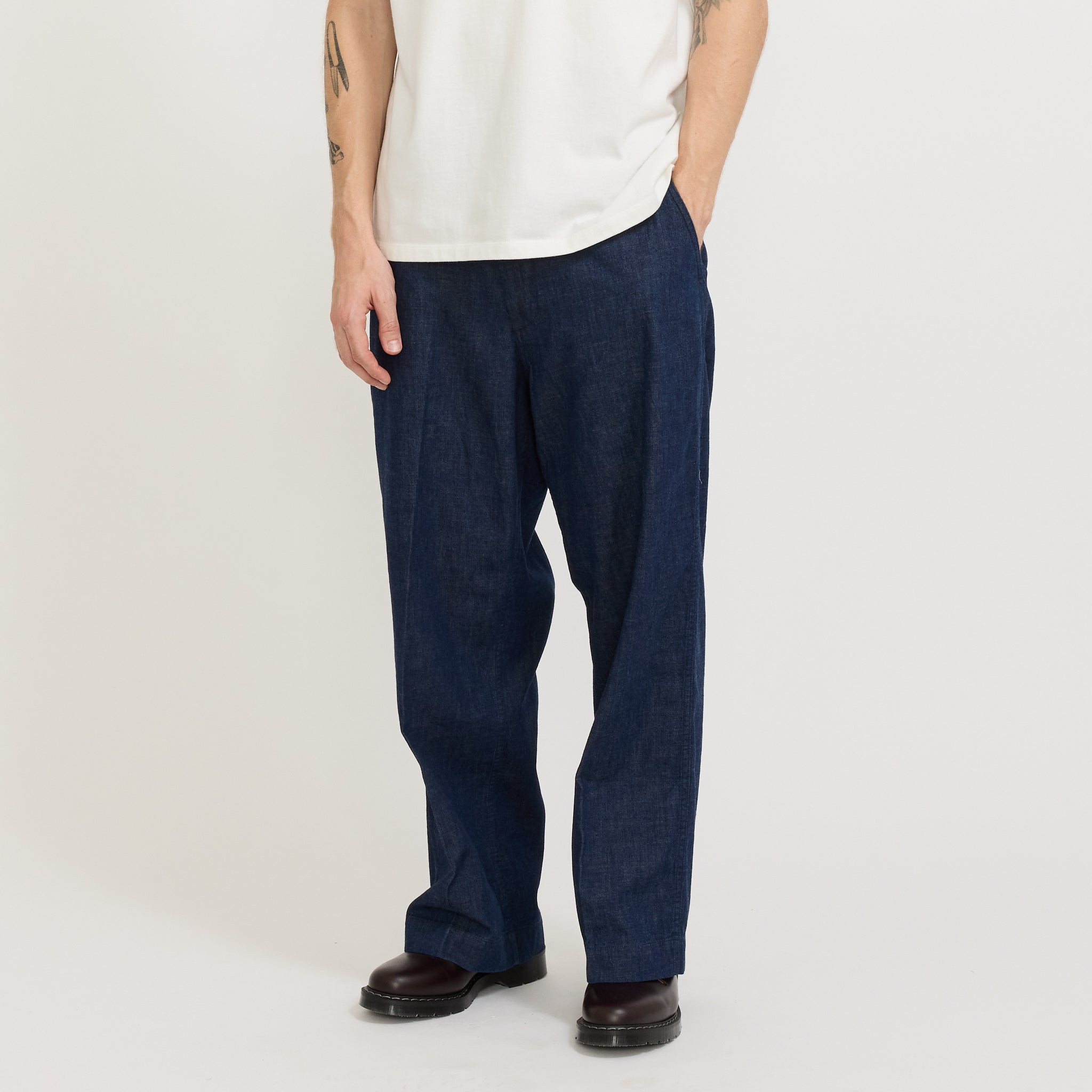 Beams Plus MIL Trousers Denim Indigo | Maplestore