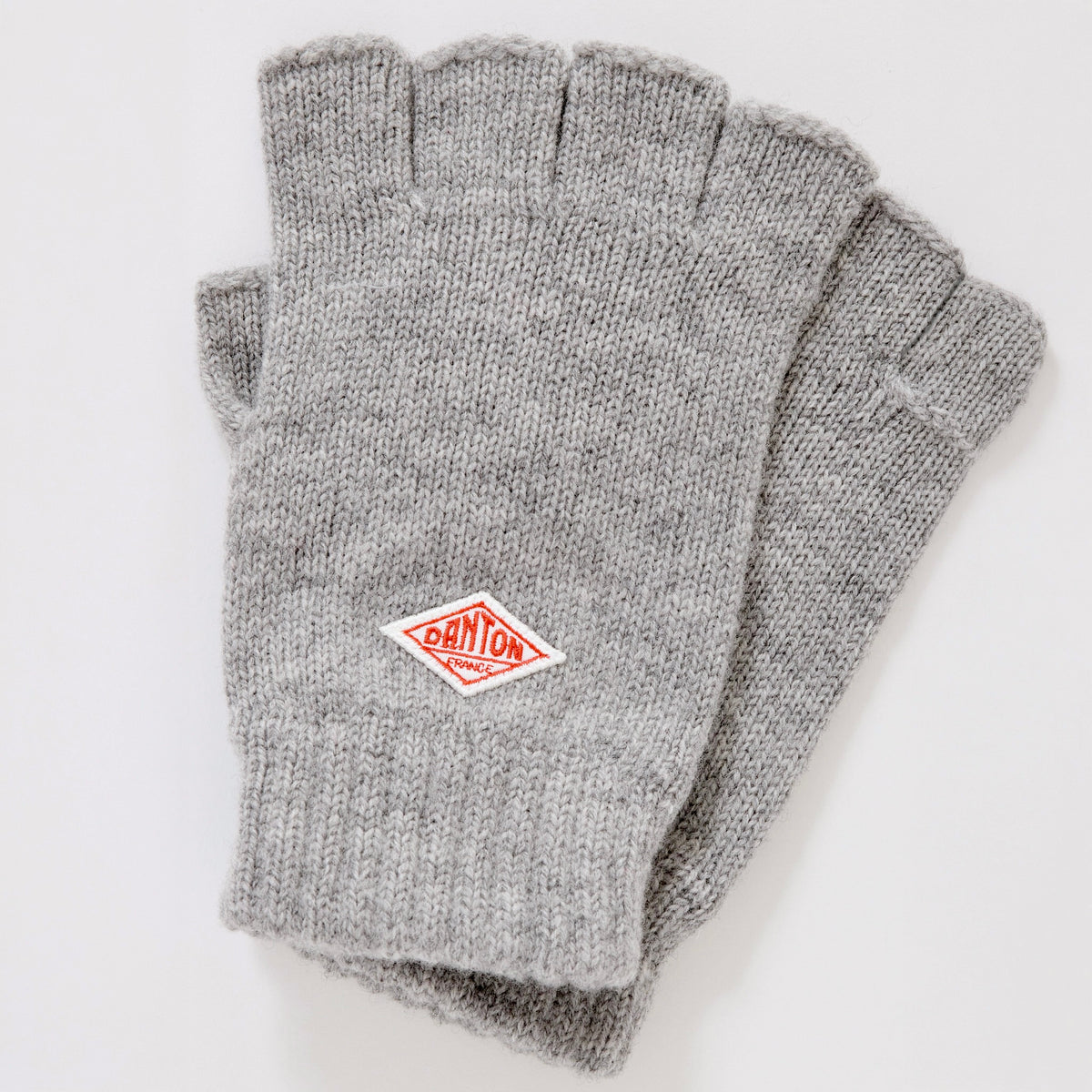 Fingerless Knit Gloves Grey