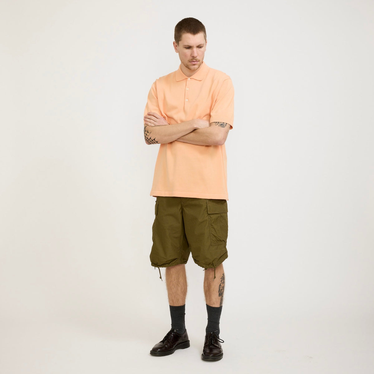 Knit Polo 12G Orange