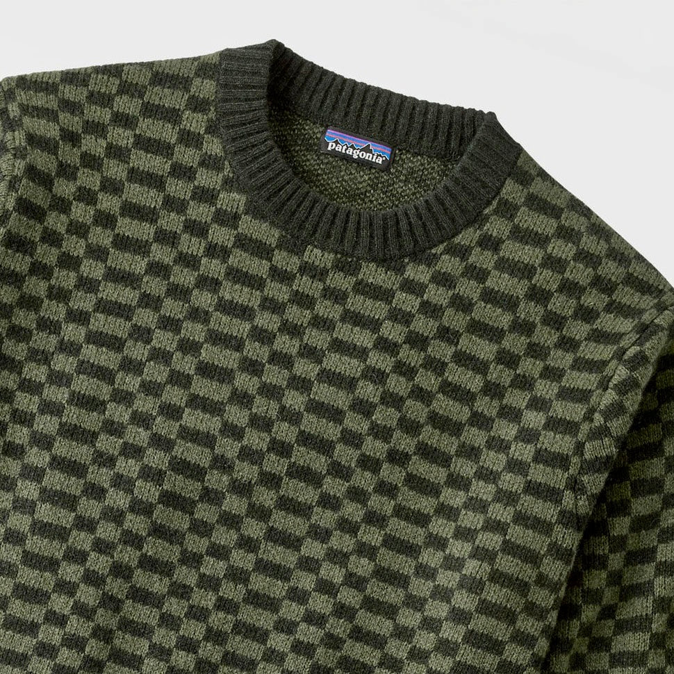 Patagonia | Recycled Wool Blend Sweater Finned: Old Growth Green | Maplestore