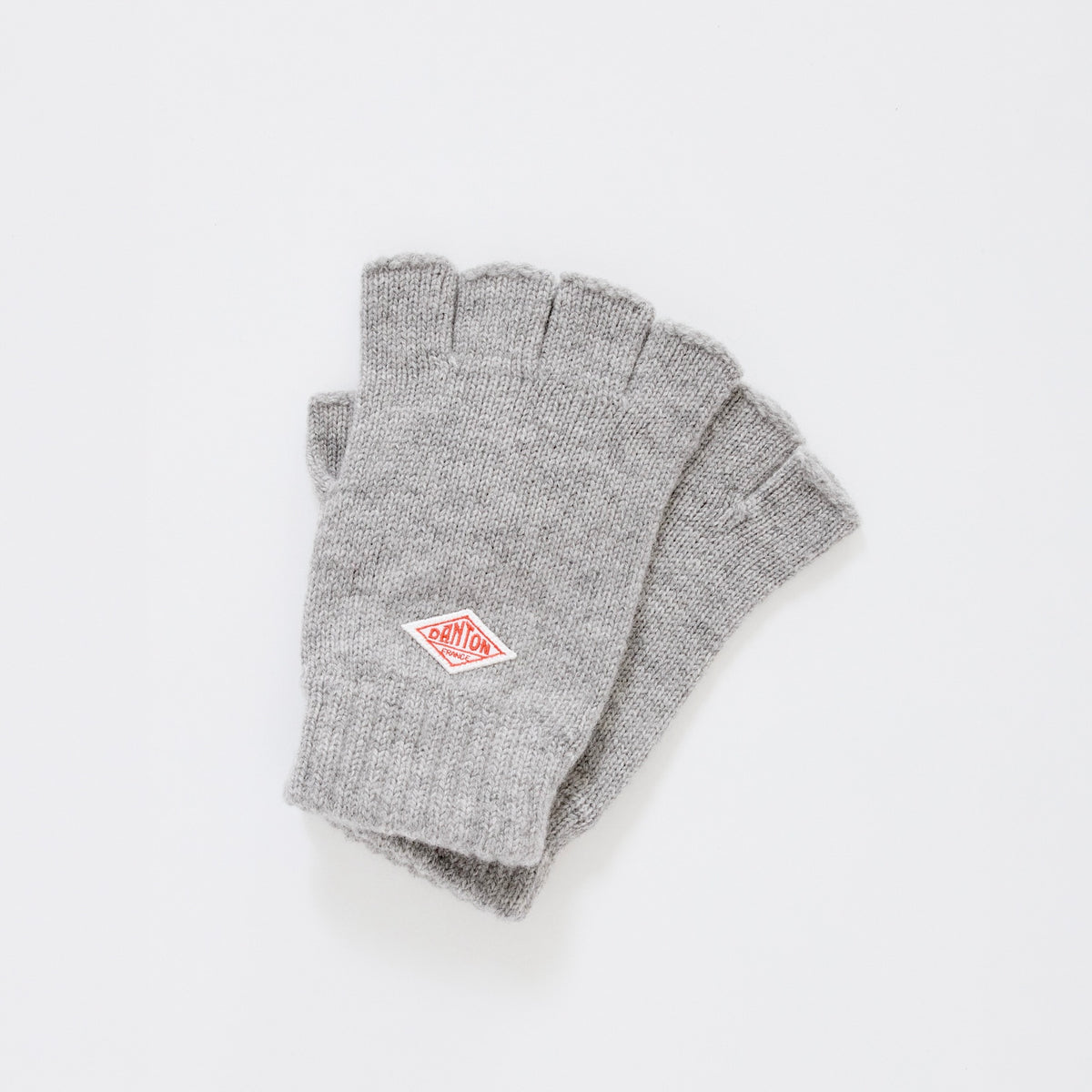 Fingerless Knit Gloves Grey