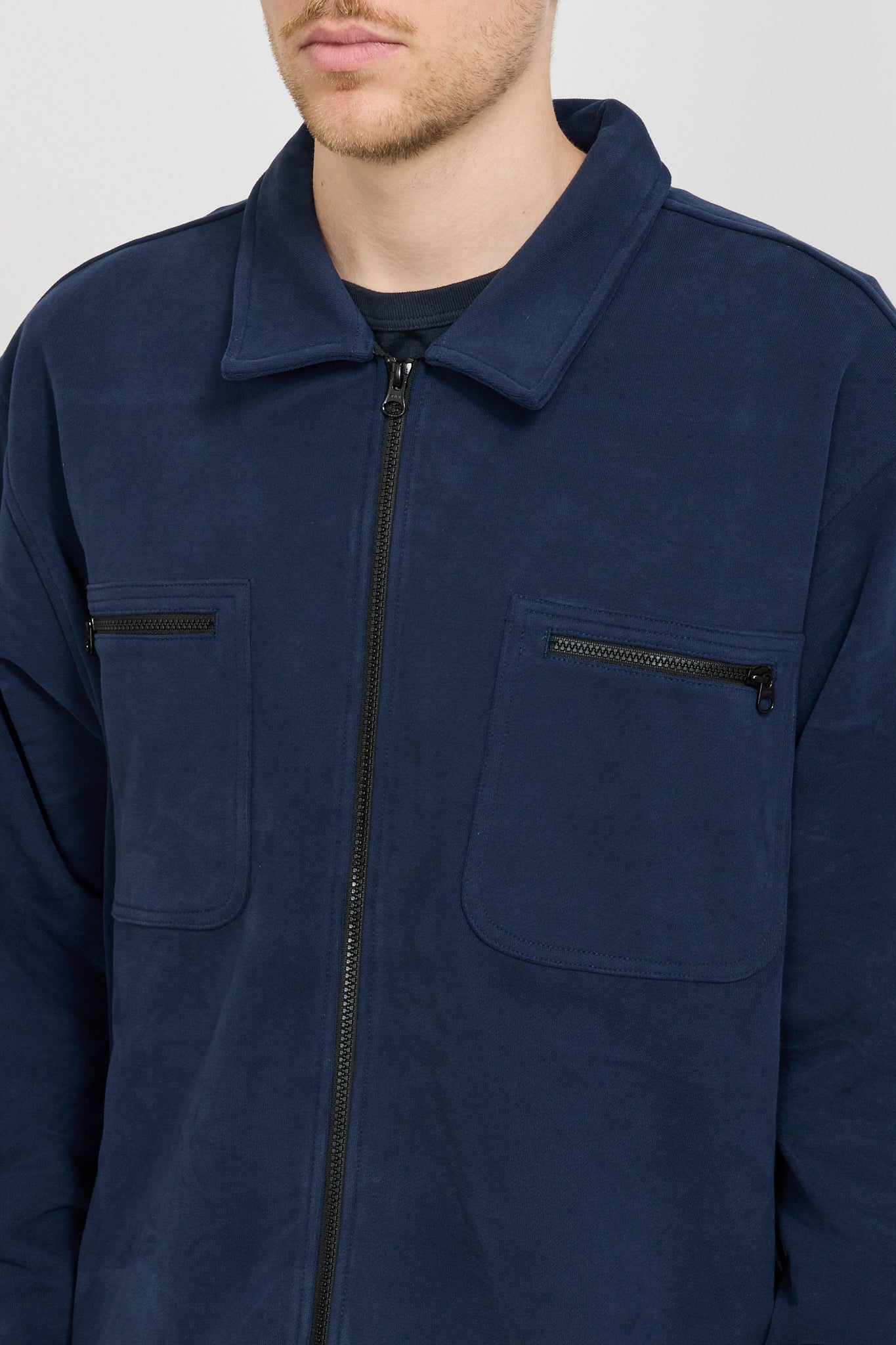 Adsum | Fleece Overshirt Dark Navy | Maplestore