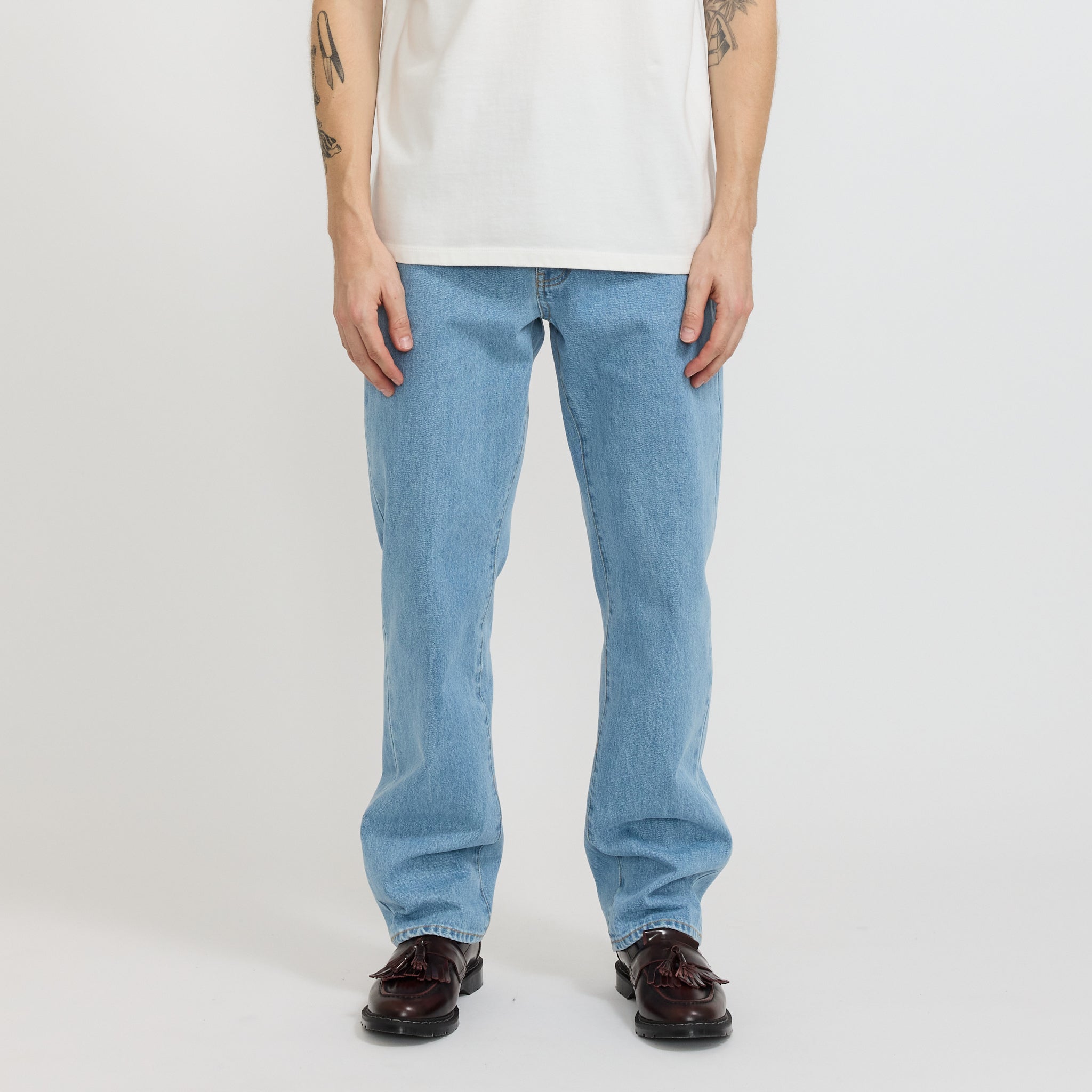 Relaxed Fit OD Denim Bleached Washed