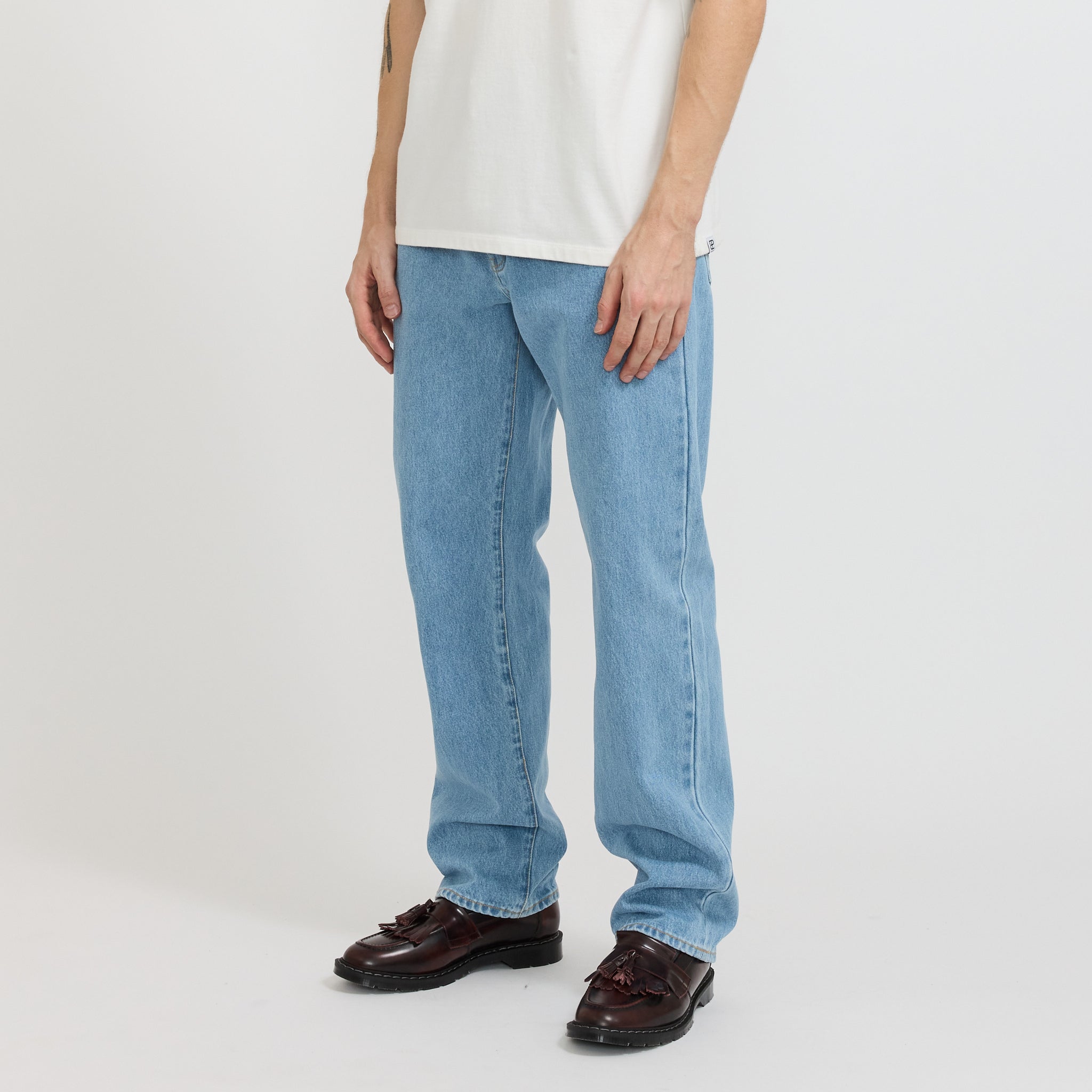 Relaxed Fit OD Denim Bleached Washed