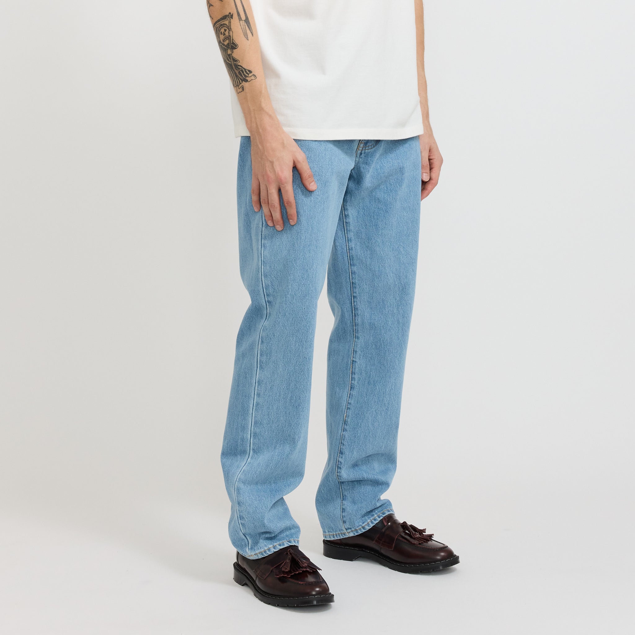 Relaxed Fit OD Denim Bleached Washed