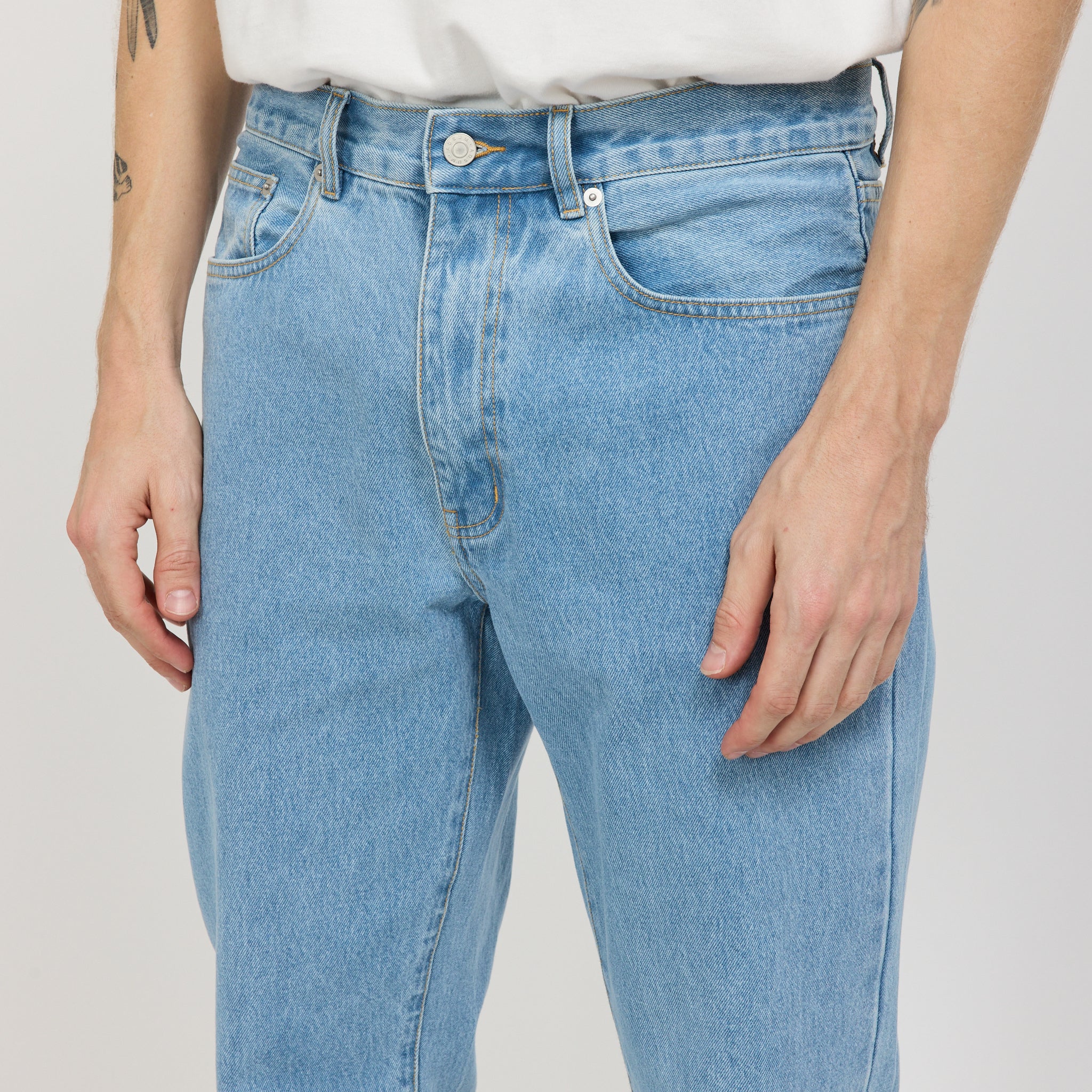Relaxed Fit OD Denim Bleached Washed