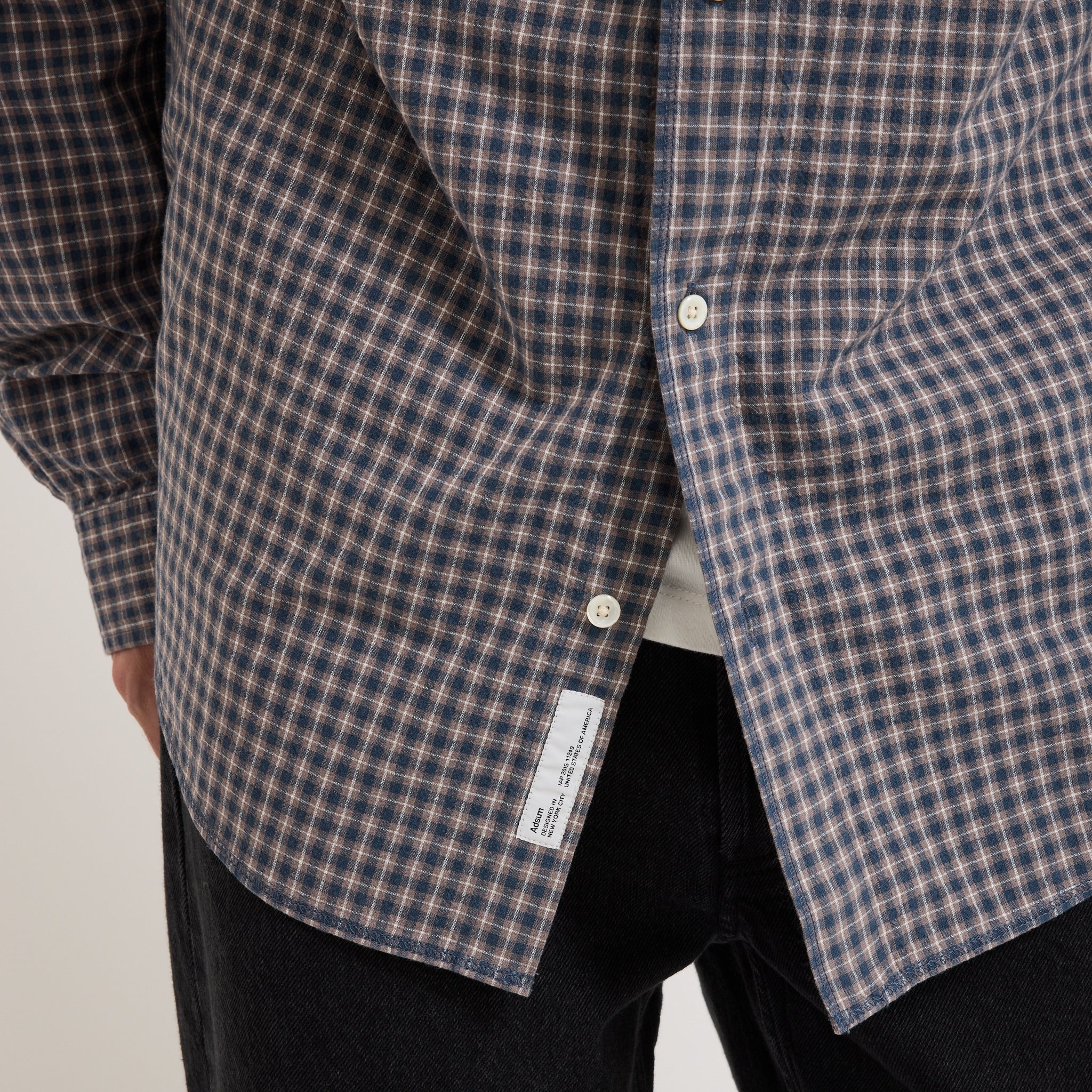 Adsum | Seam Shirt Blue Check | Maplestore