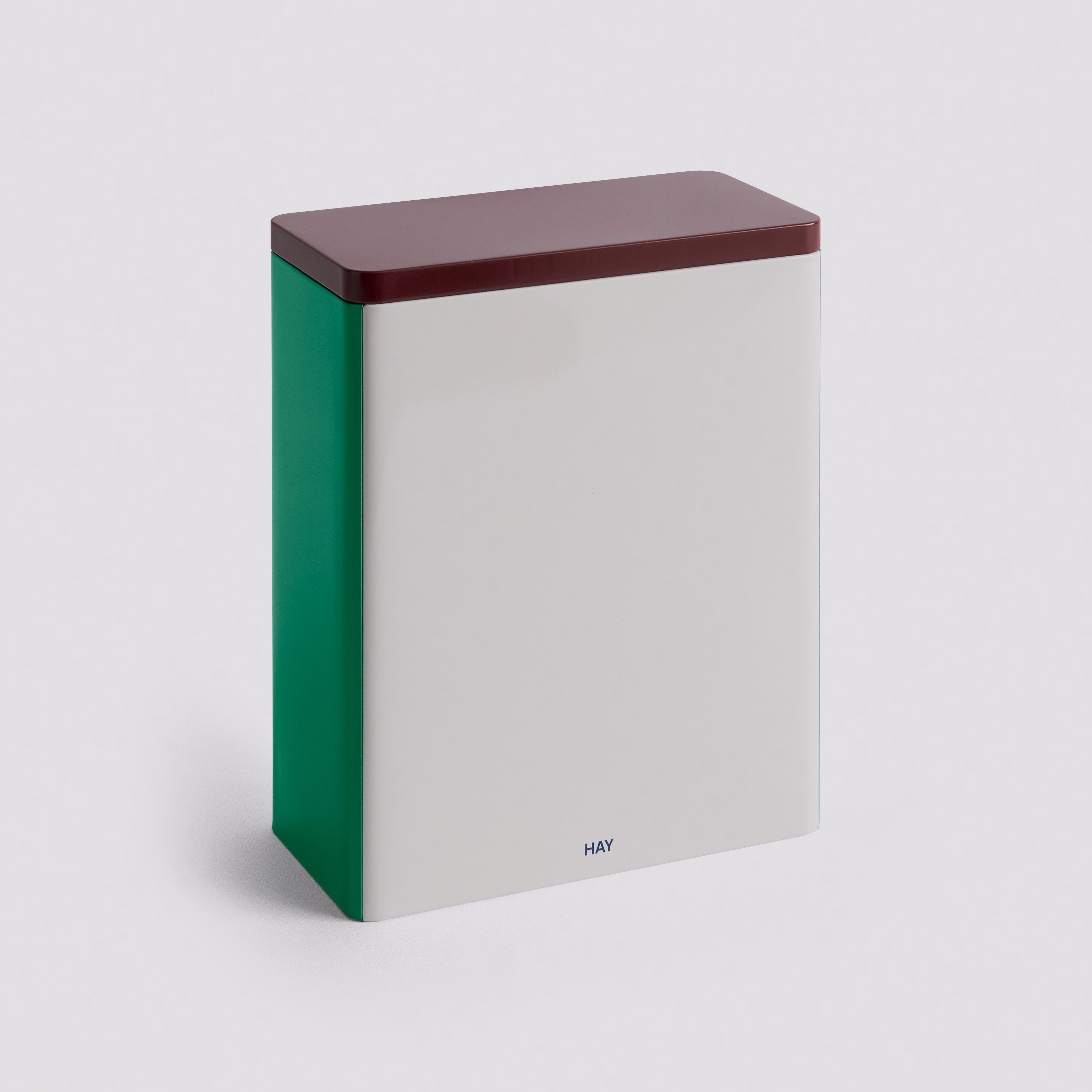 Tin Container X-Large White/Burgundy/Green
