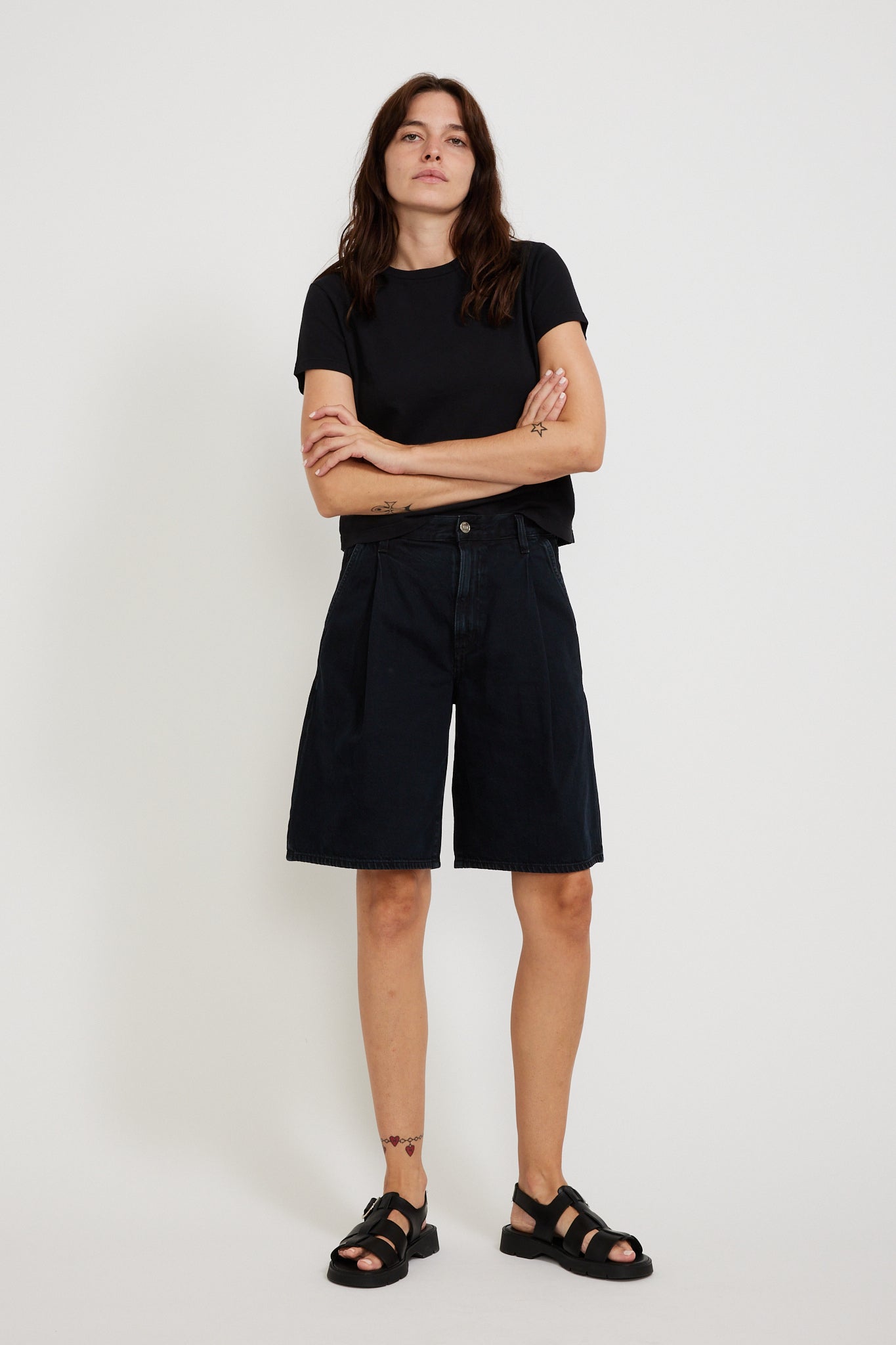 Agolde | Ellis Trouser Short Crushed | Maplestore