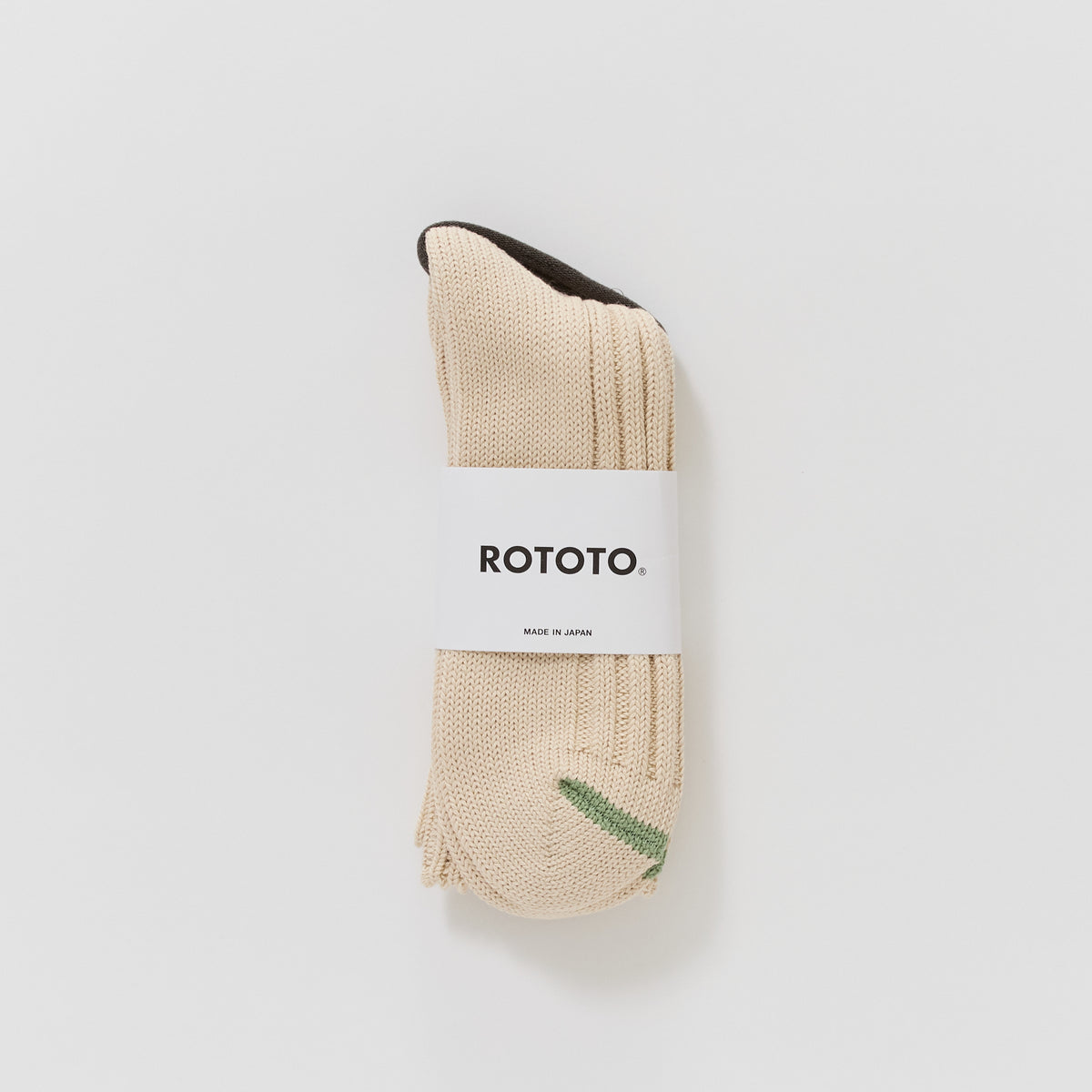 Rototo | Chunky Ribbed Crew Socks Raw | Maplestore