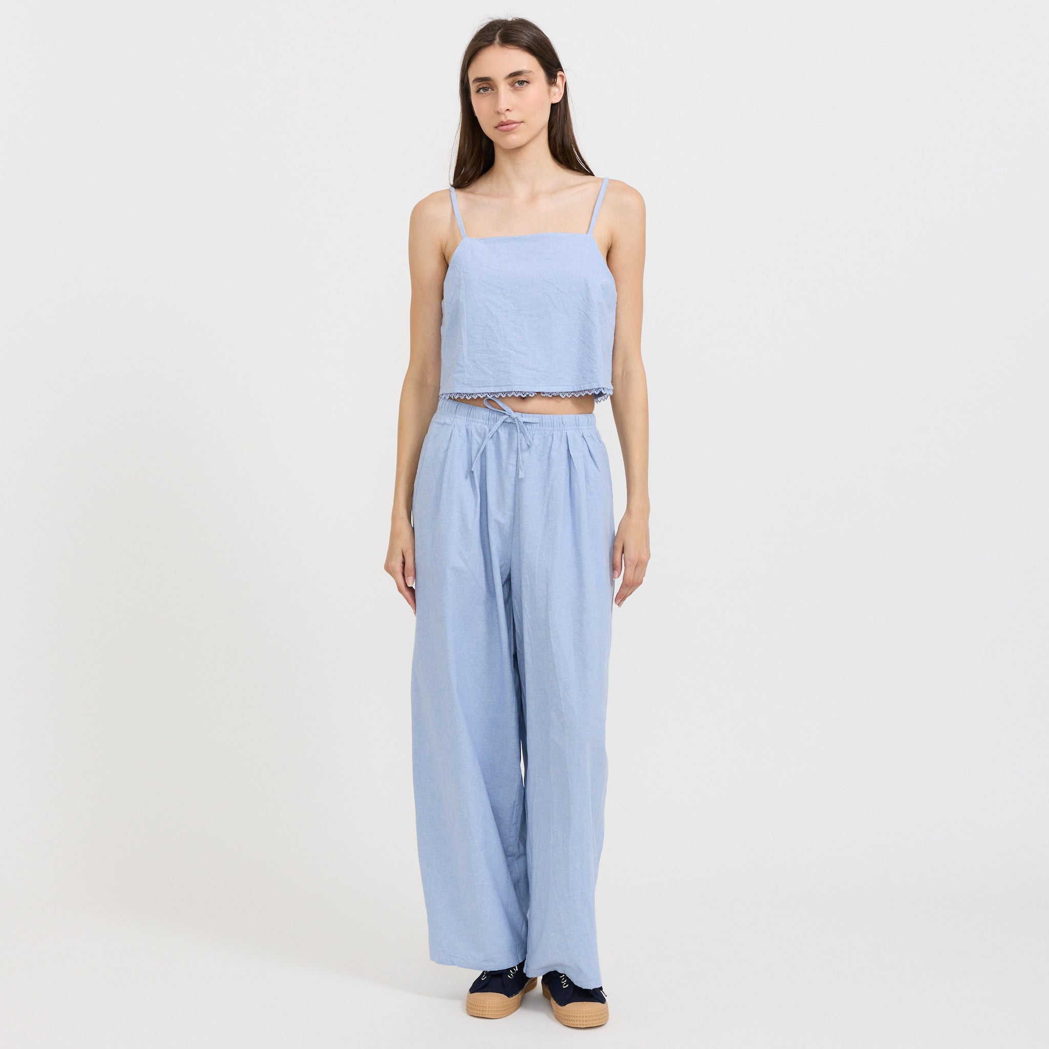 Feoly Cropped Cami Azurin