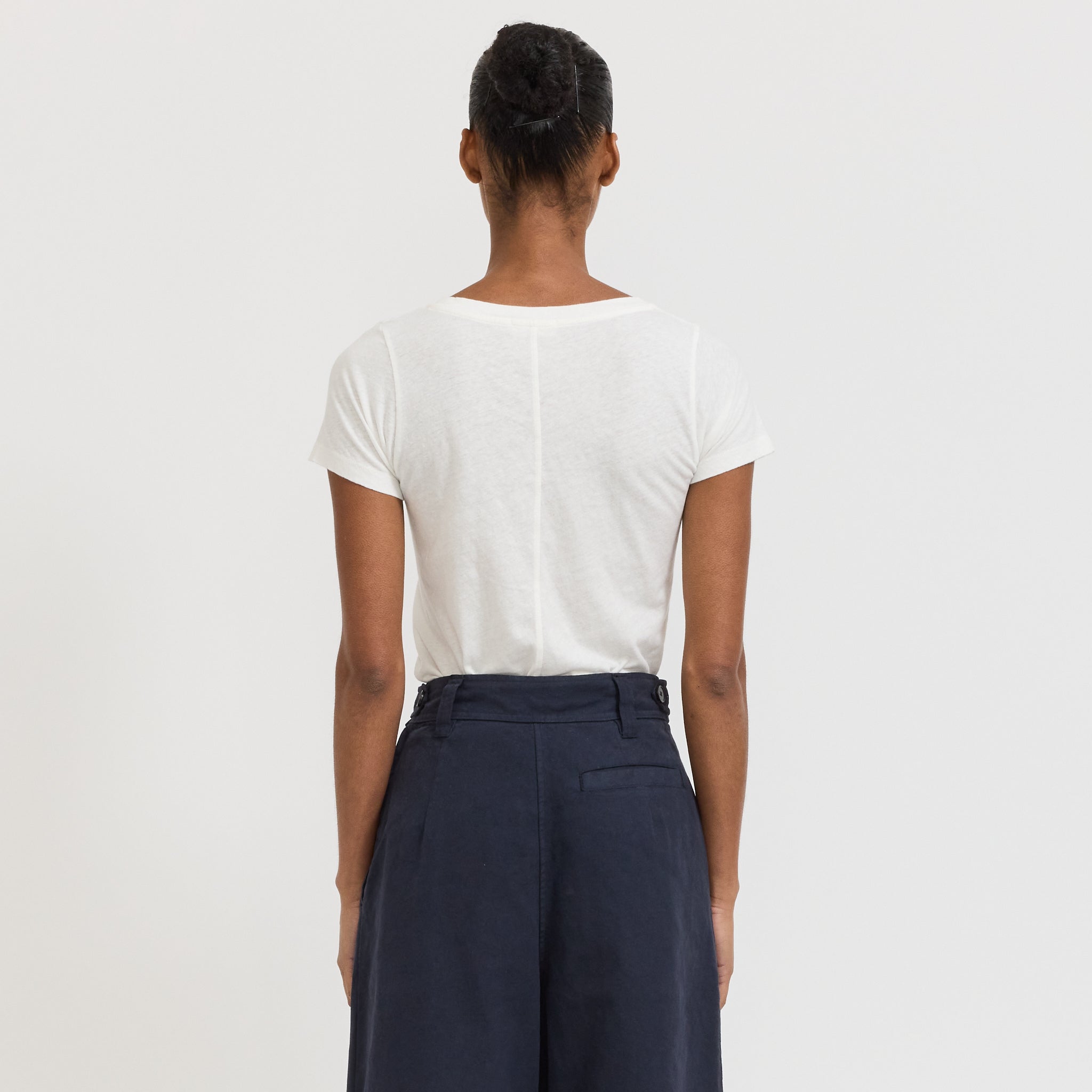 American Vintage | Gamipy V Neck T-Shirt White | Maplestore