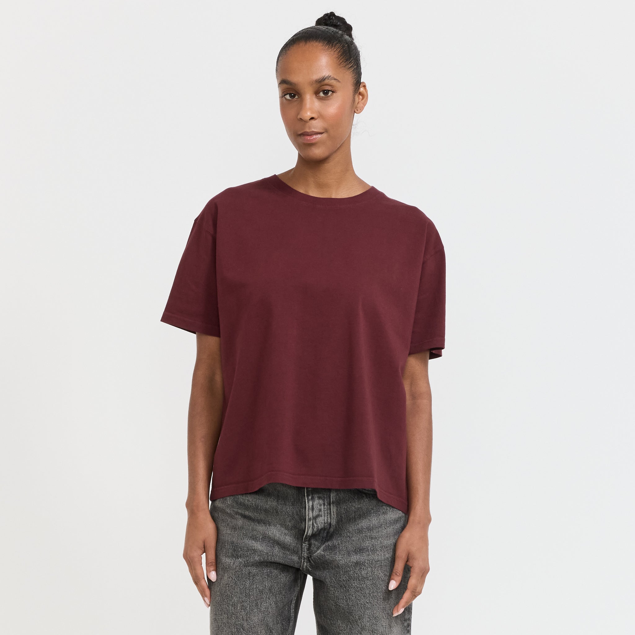 American Vintage | Fizvalley T-Shirt Vintage Burgundy | Maplestore