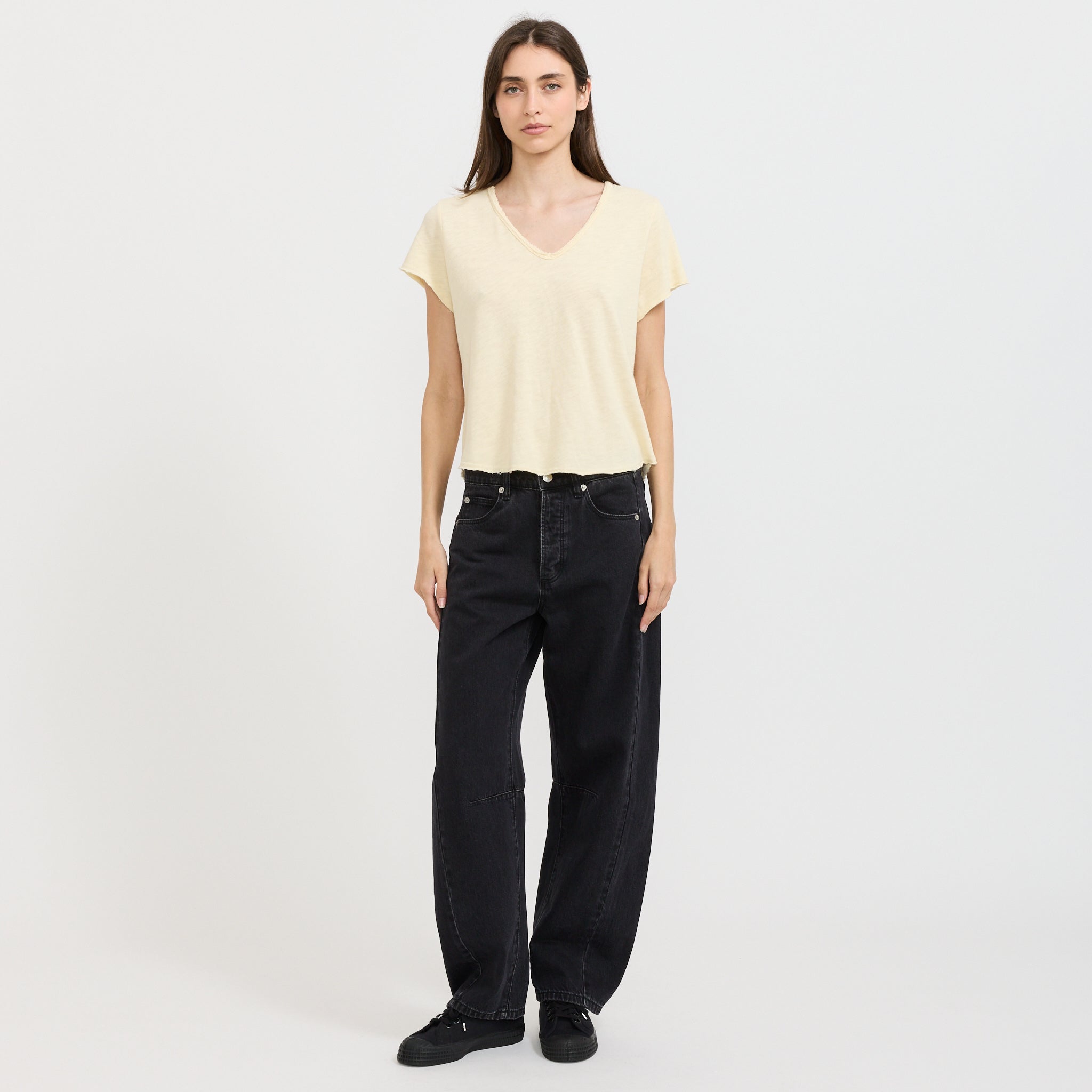 Sonoma V-Neck T-Shirt Vintage Vanilla