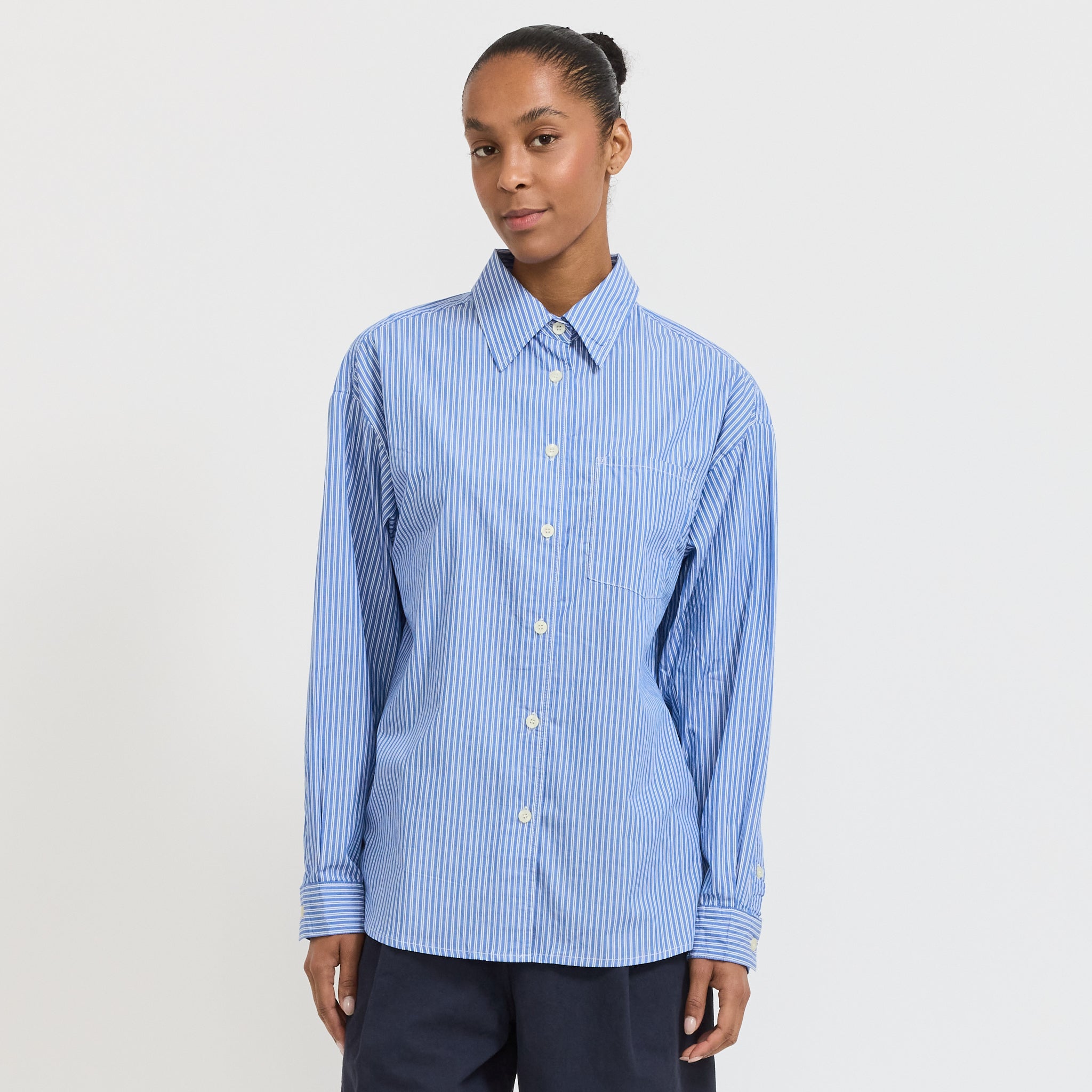American Vintage | Zatybay Shirt Aqua Stripes | Maplestore