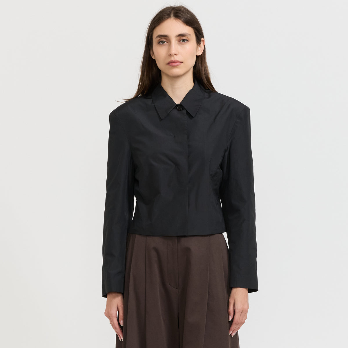 Silk Taffeta Jacket Black