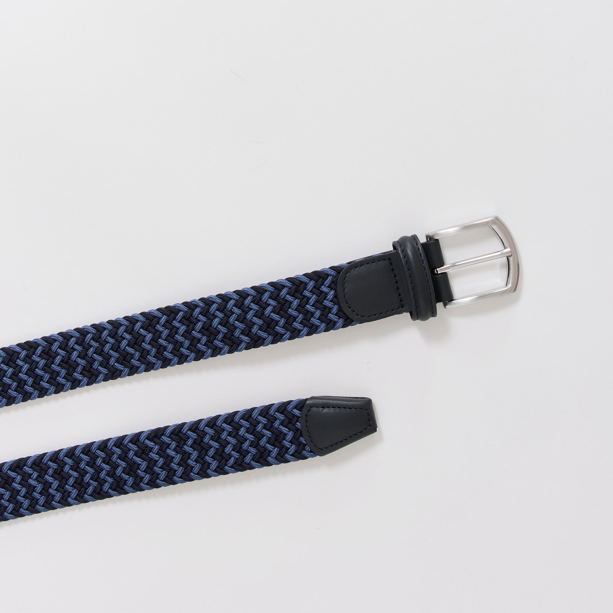 Classic Elastic Woven Belt Blue Multi