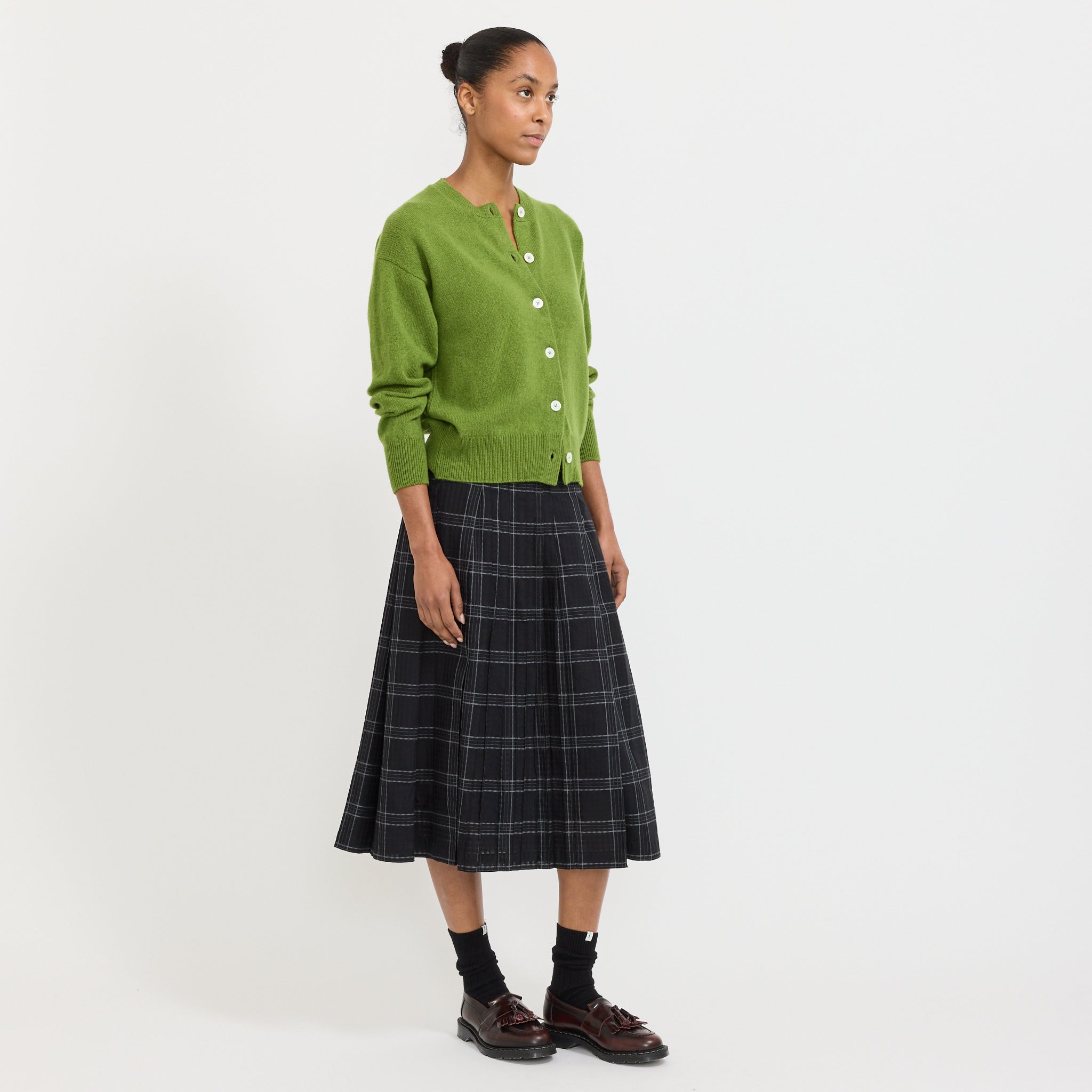 Ada Crewneck Cardigan Green