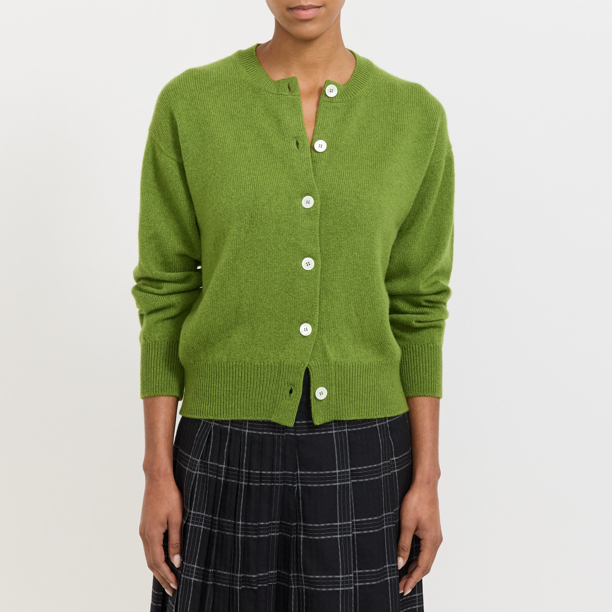 Ada Crewneck Cardigan Green
