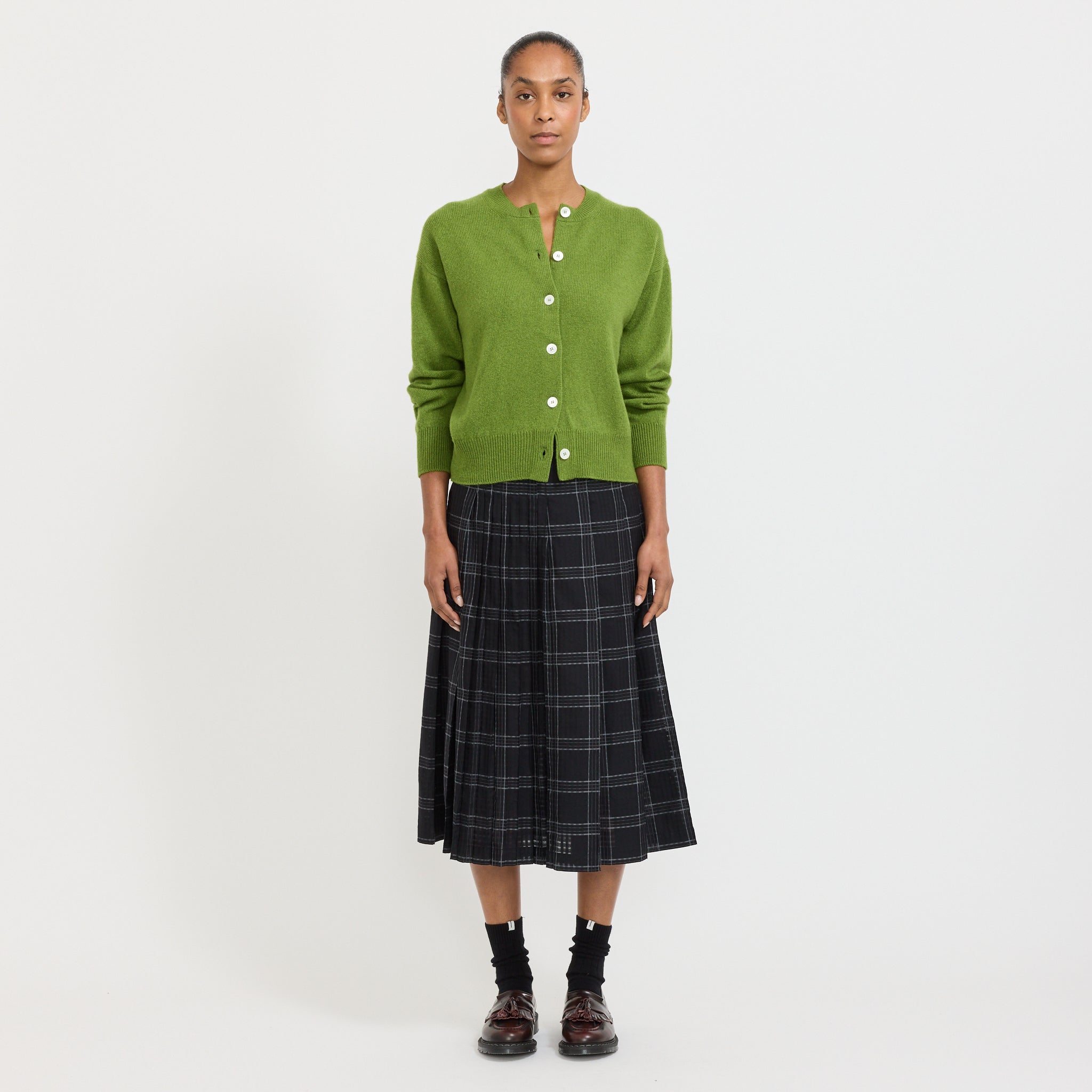 Ada Crewneck Cardigan Green