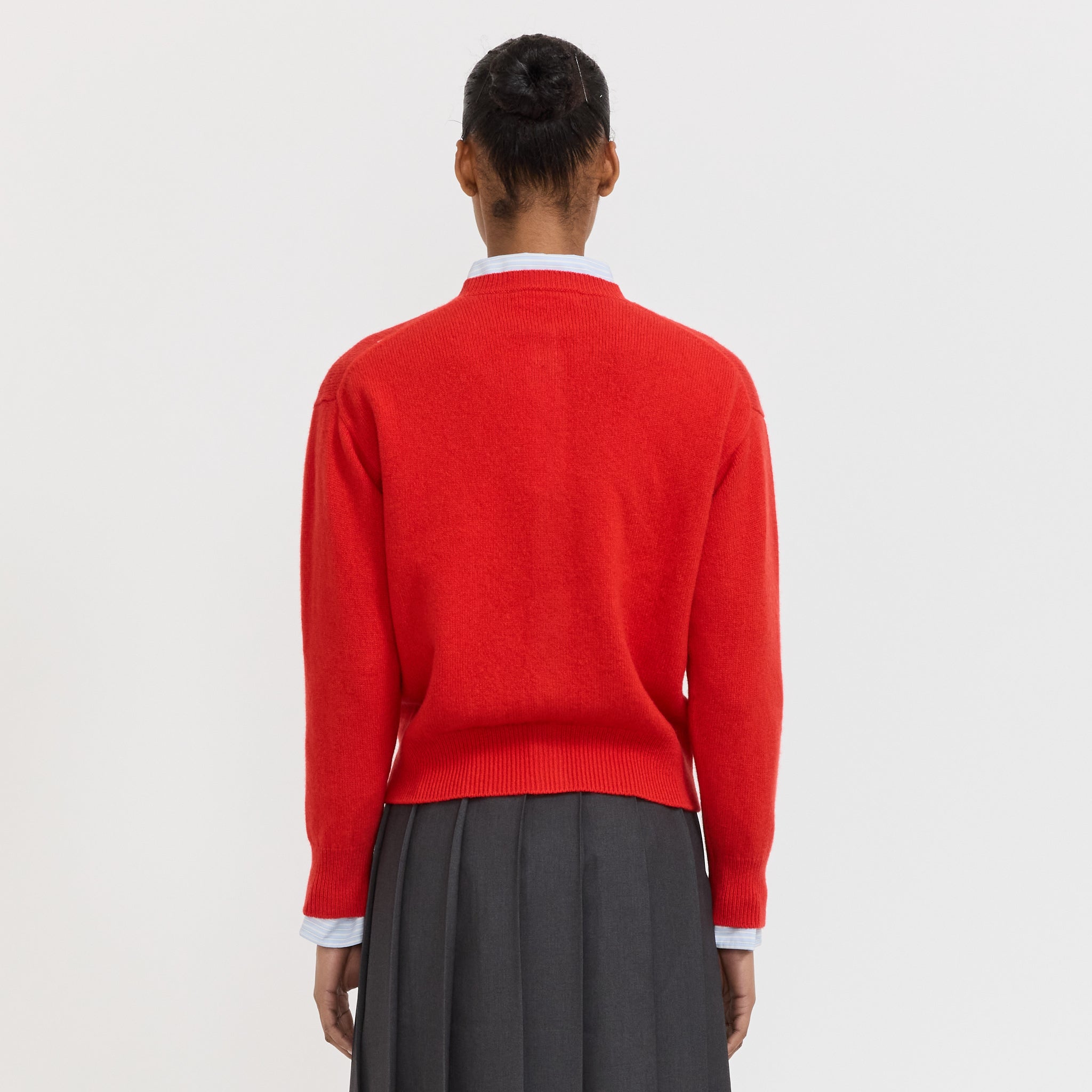 &Daughter | Ada Crewneck Cardigan Poppy Red | Maplestore
