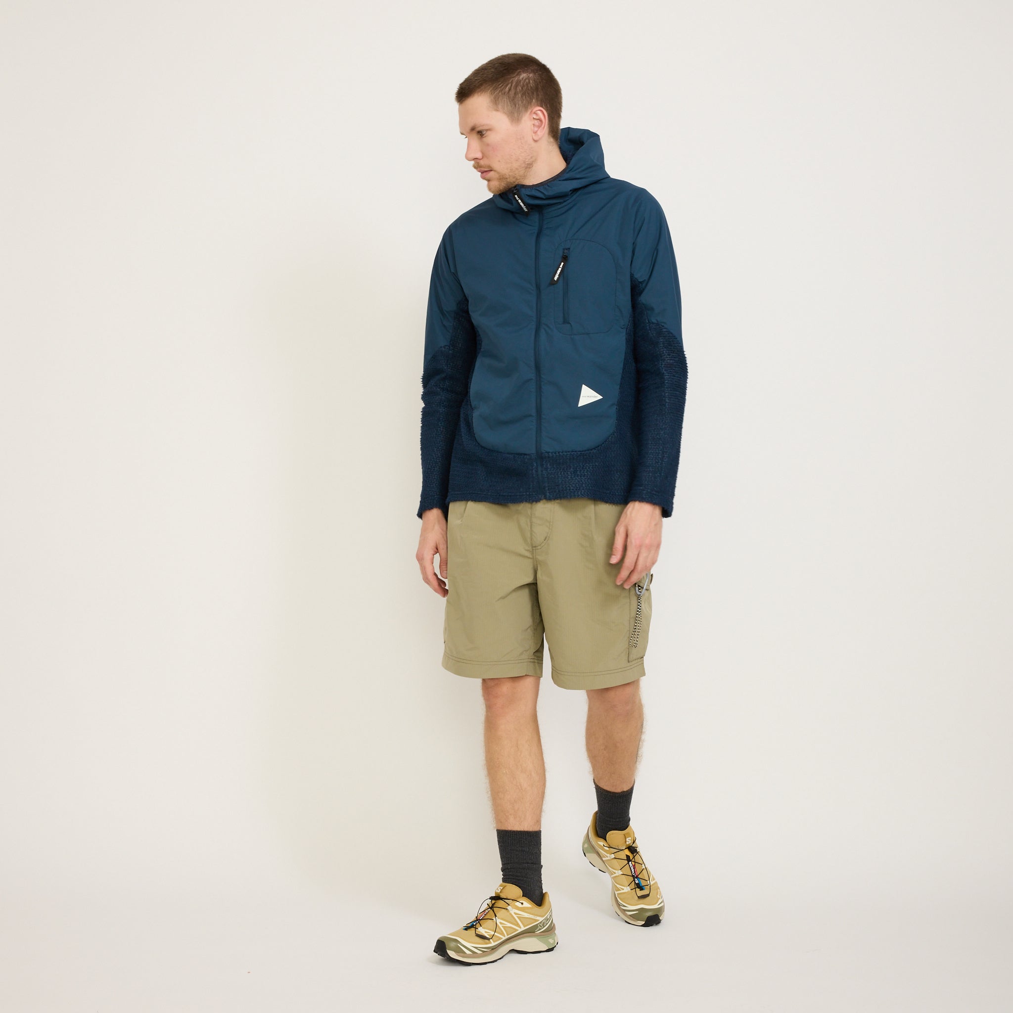 And Wander | Alpha Direct Full Zip Hoodie Navy | Maplestore