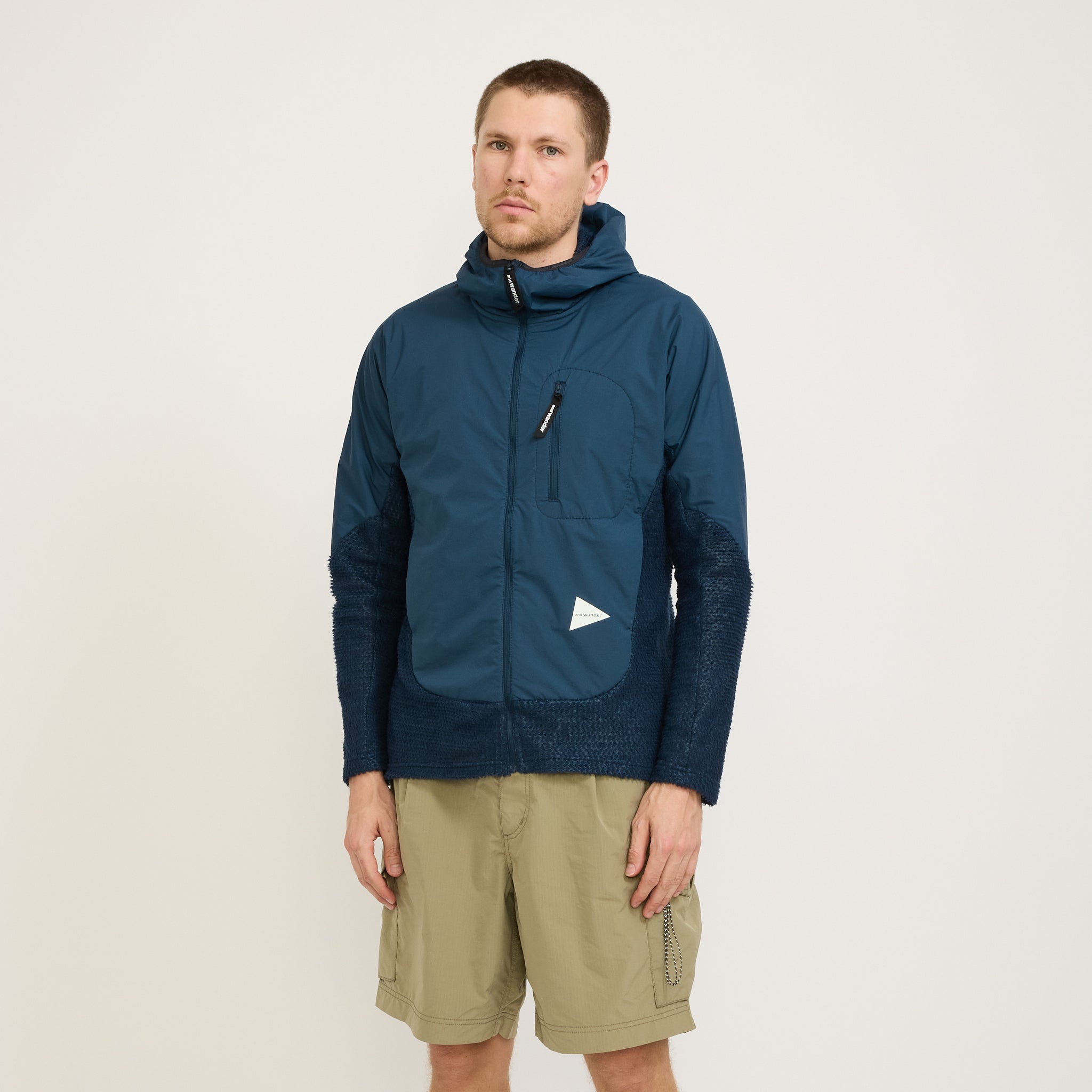 And Wander | Alpha Direct Full Zip Hoodie Navy | Maplestore