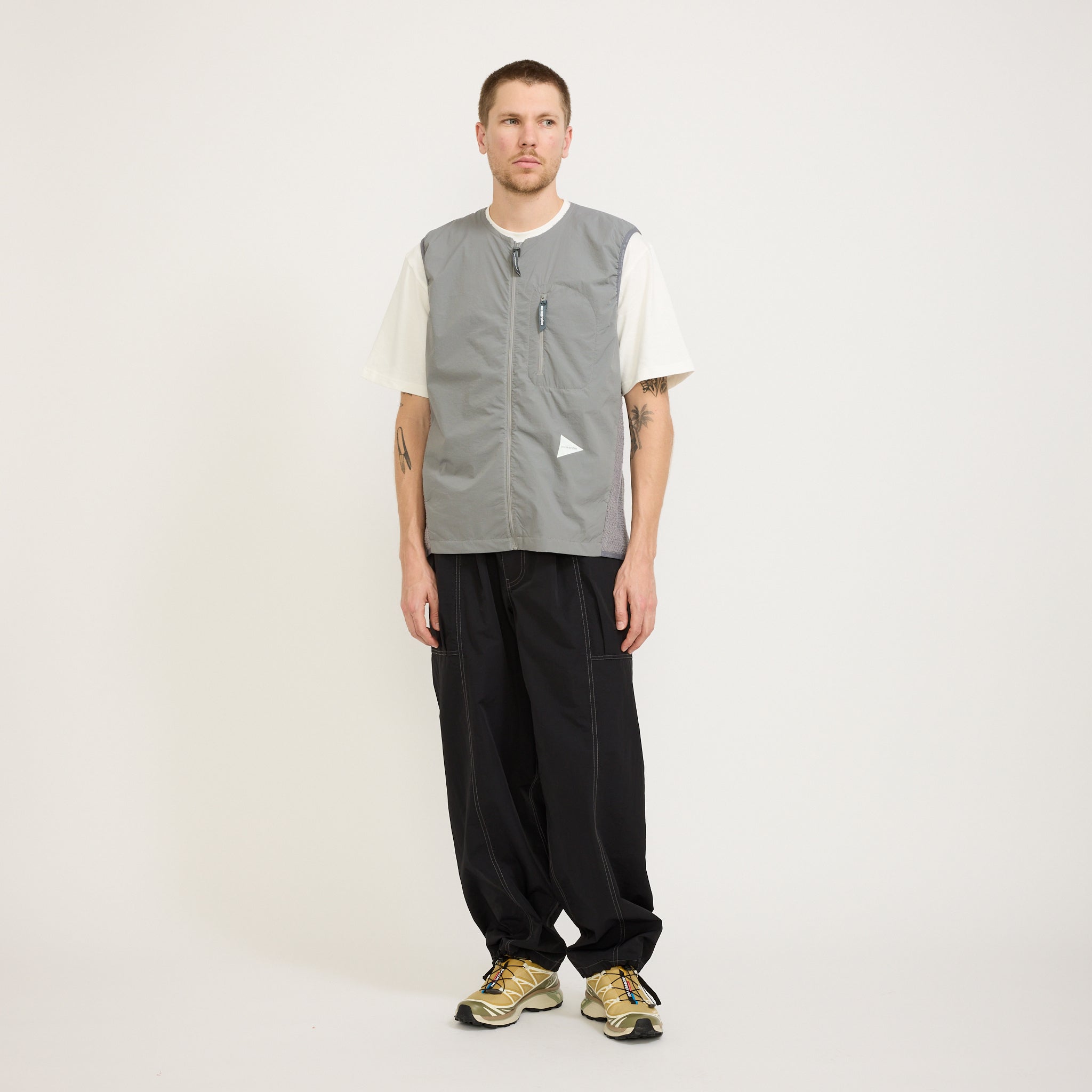And Wander | Alpha Direct Vest Grey | Maplestore