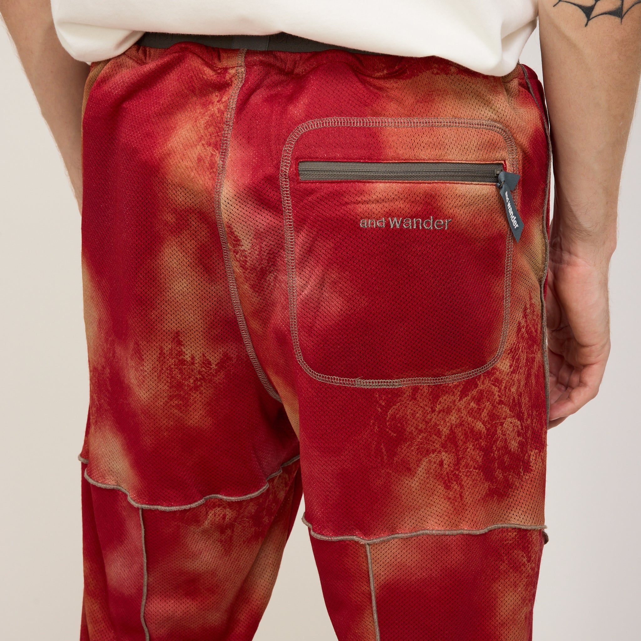 And Wander | Printed Octa Pants Red | Maplestore