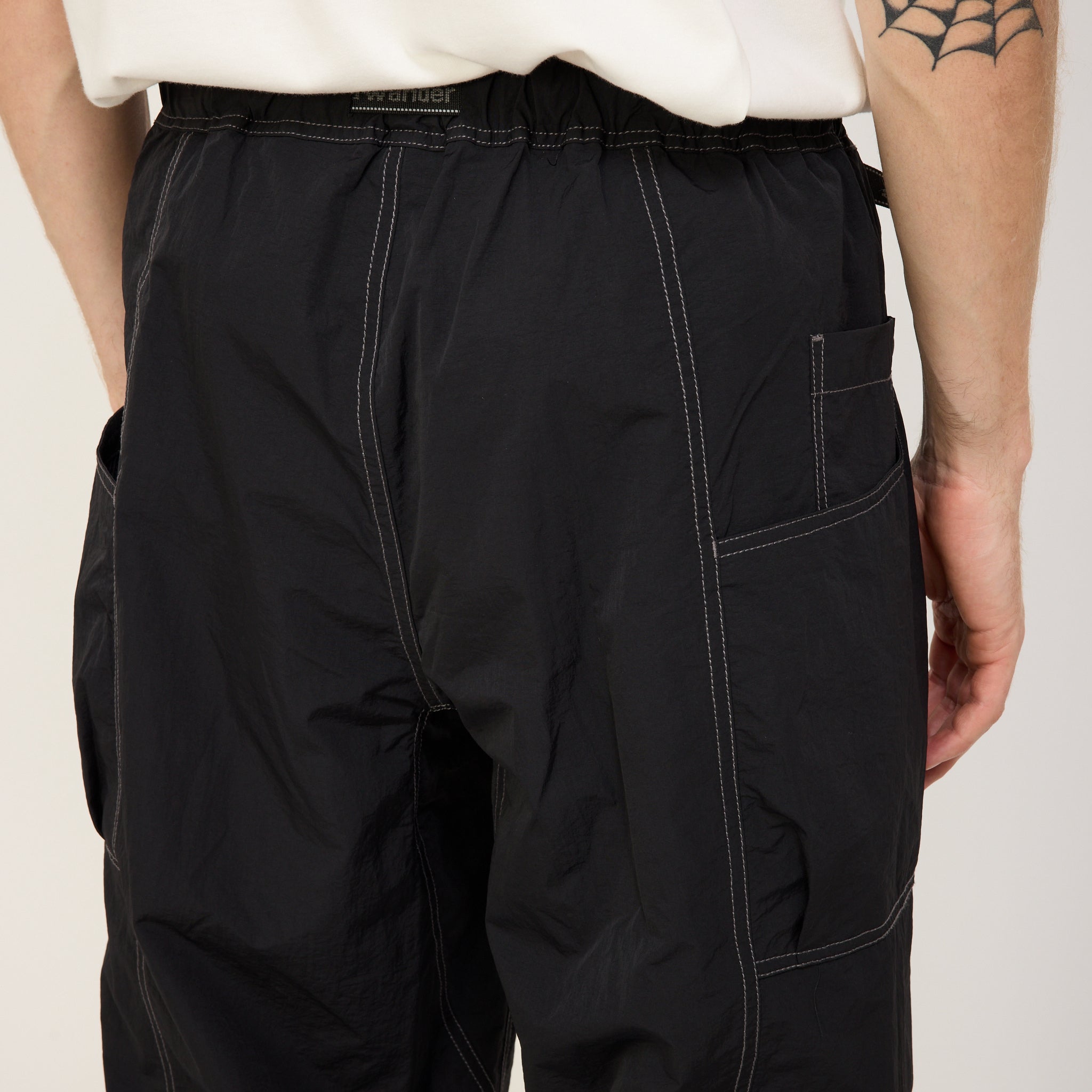 And Wander | Crinkled Nylon Pants Black | Maplestore