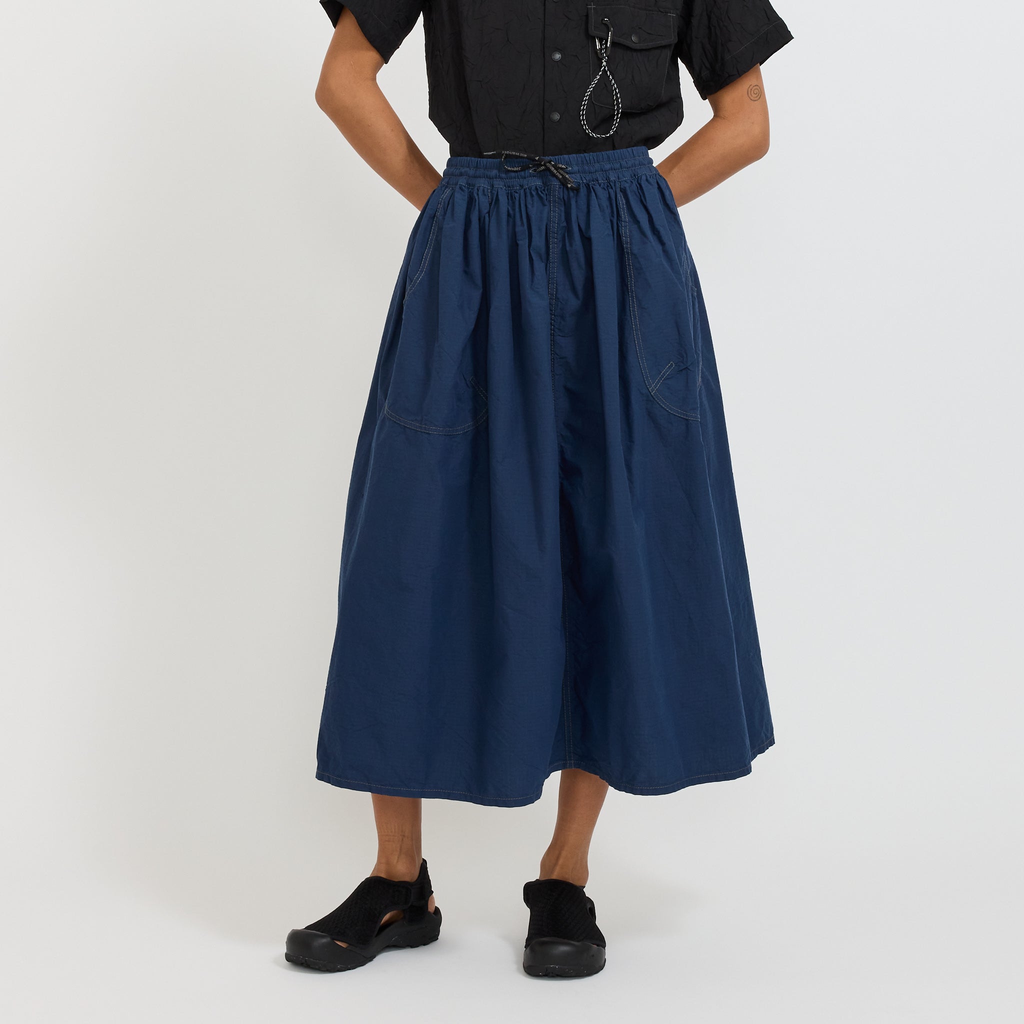 And Wander | Cordura Cotton Rip Skirt Blue | Maplestore