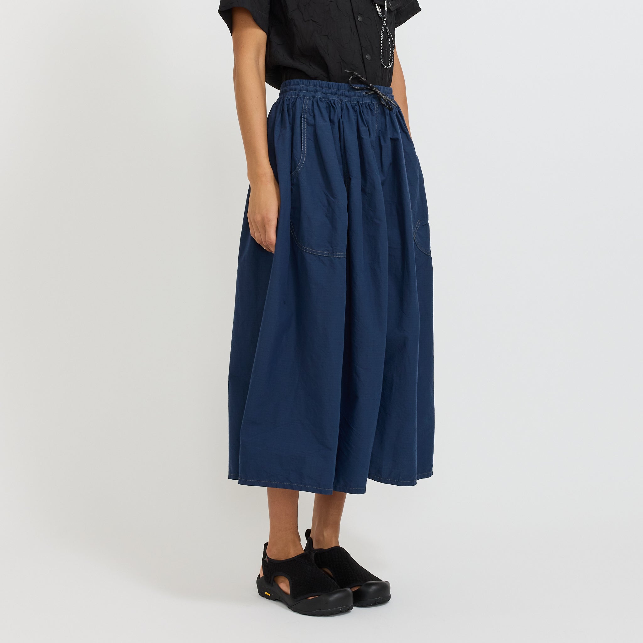 And Wander | Cordura Cotton Rip Skirt Blue | Maplestore