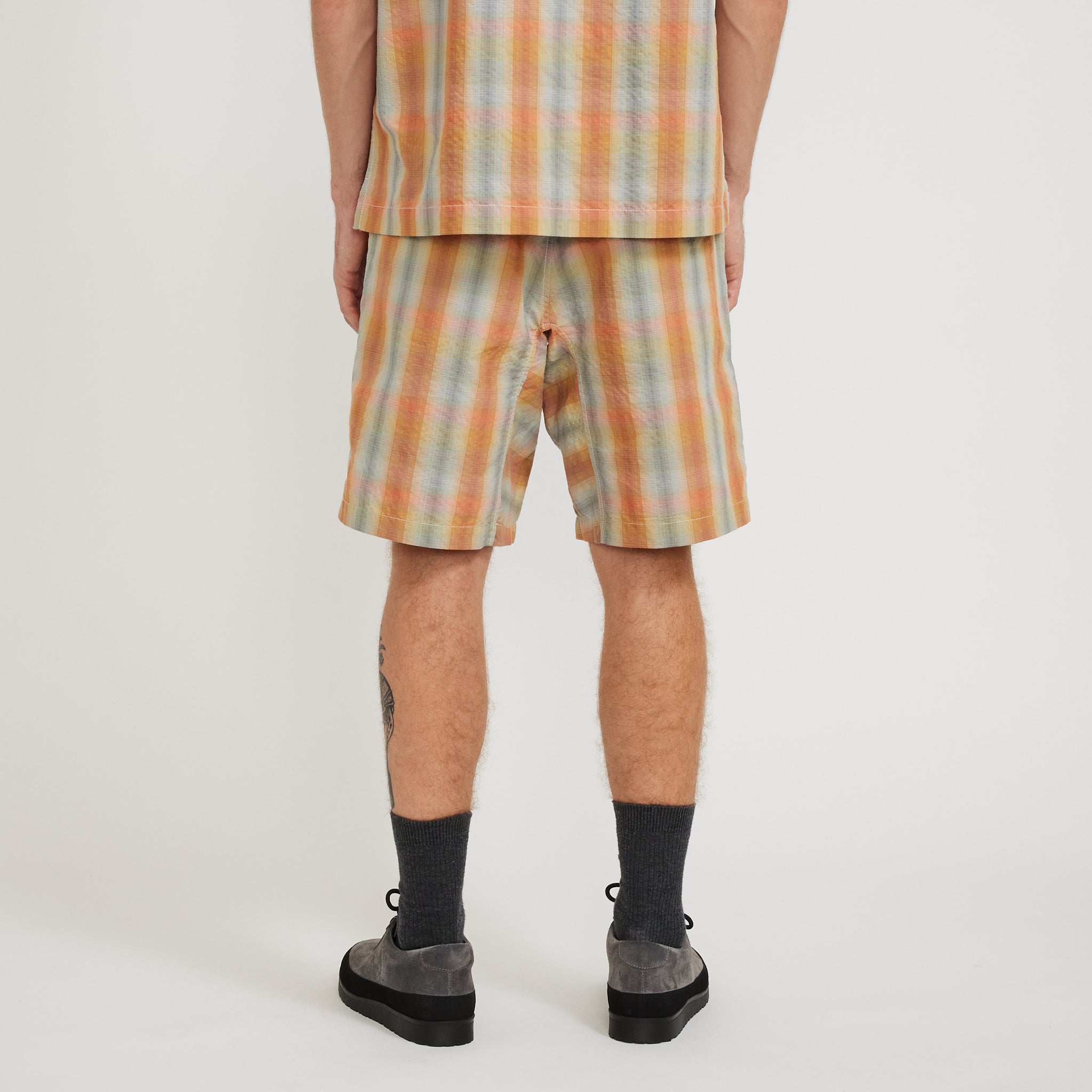 And Wander | Dry Check Short Pants Orange | Maplestore