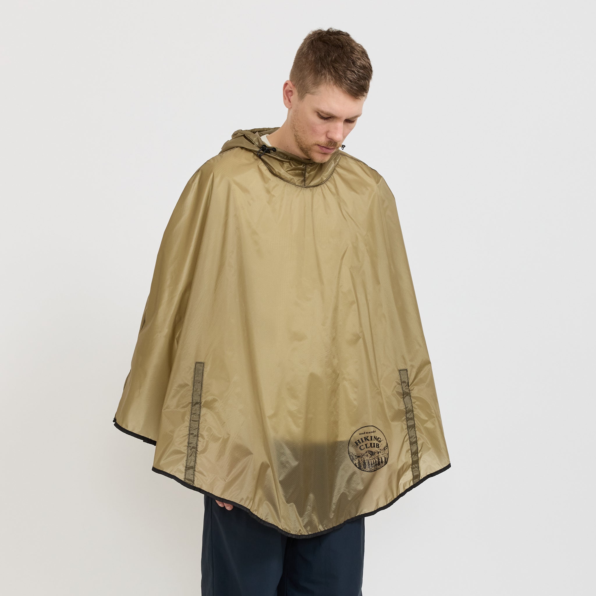 And Wander | Hiking Club Sil Poncho Beige | Maplestore