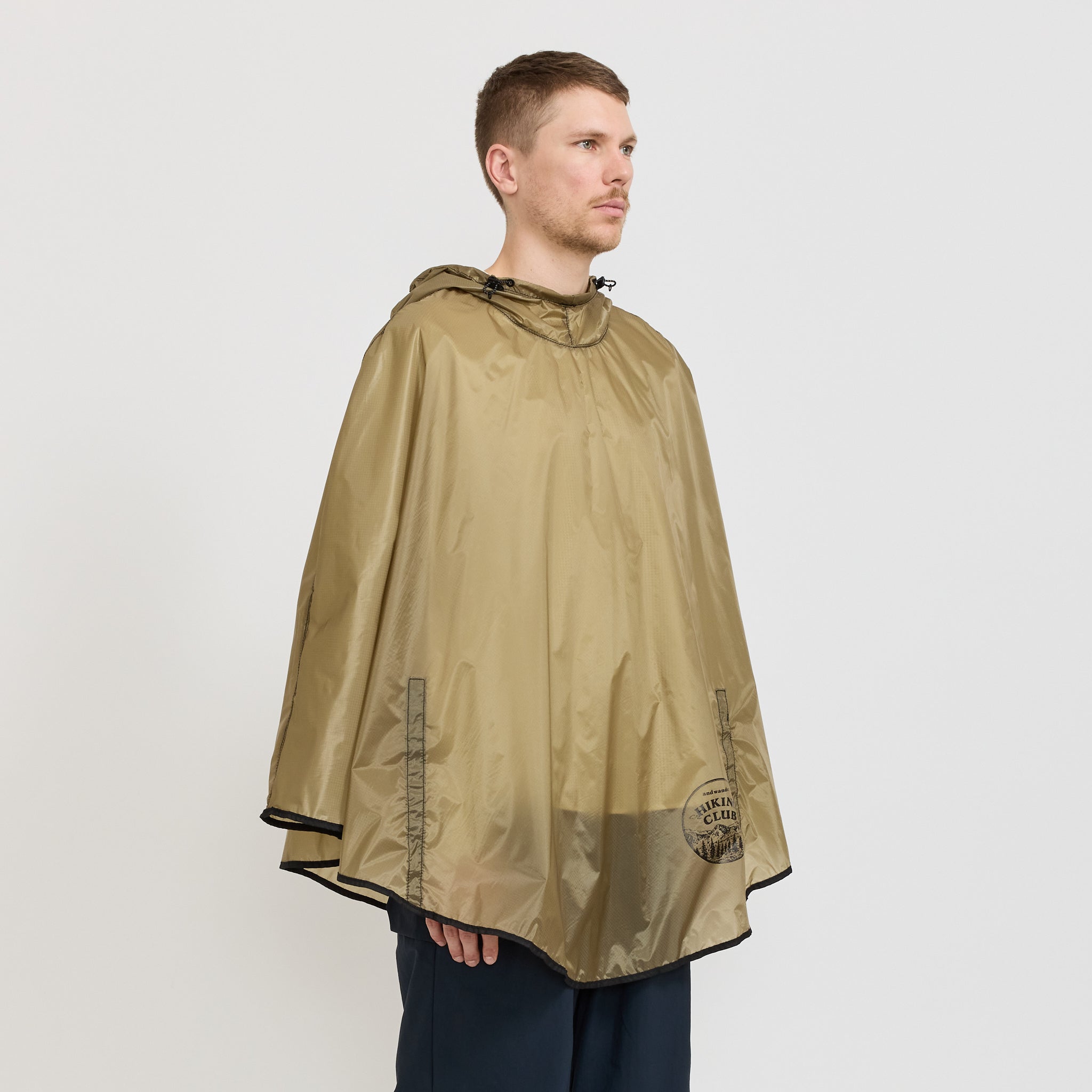 And Wander | Hiking Club Sil Poncho Beige | Maplestore