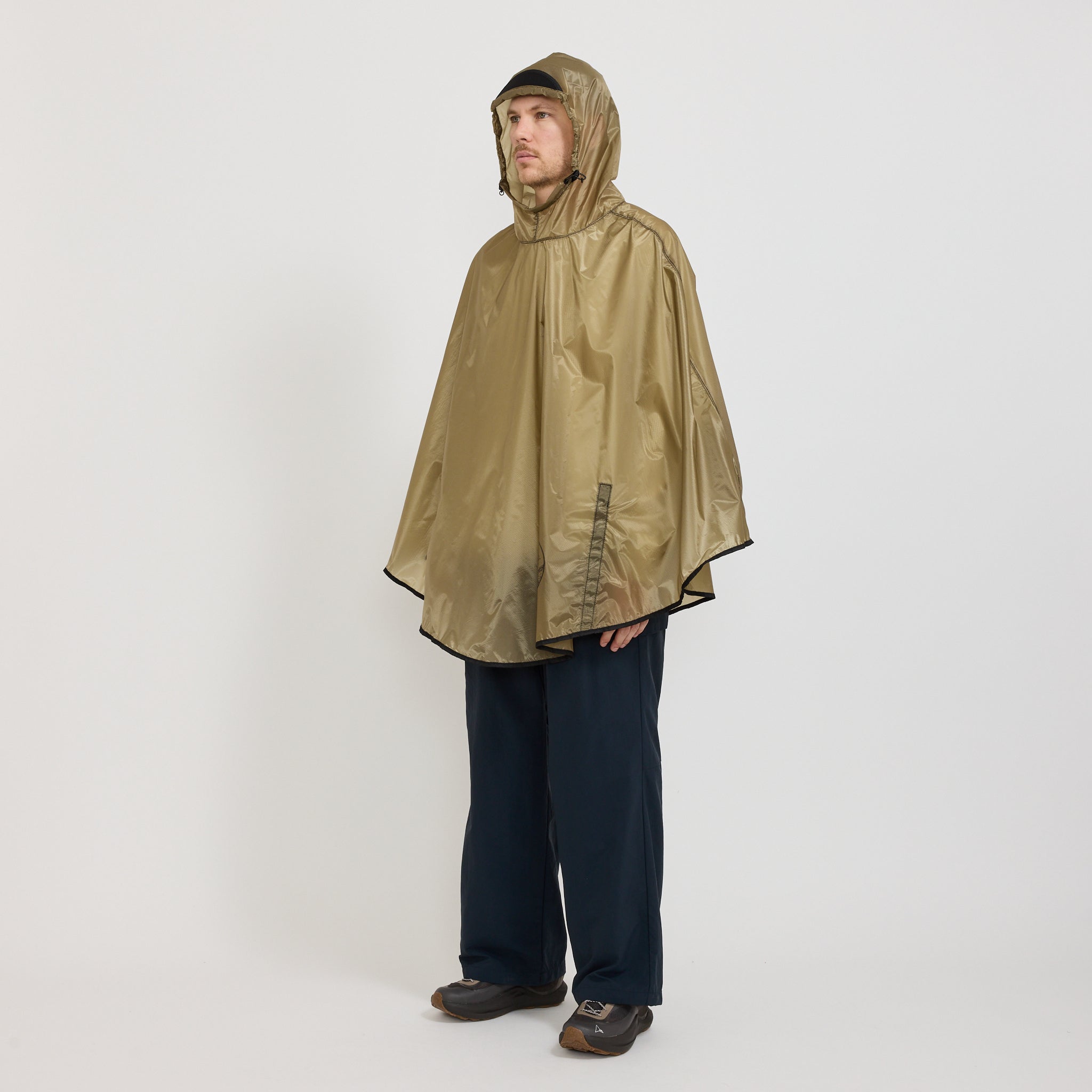 And Wander | Hiking Club Sil Poncho Beige | Maplestore