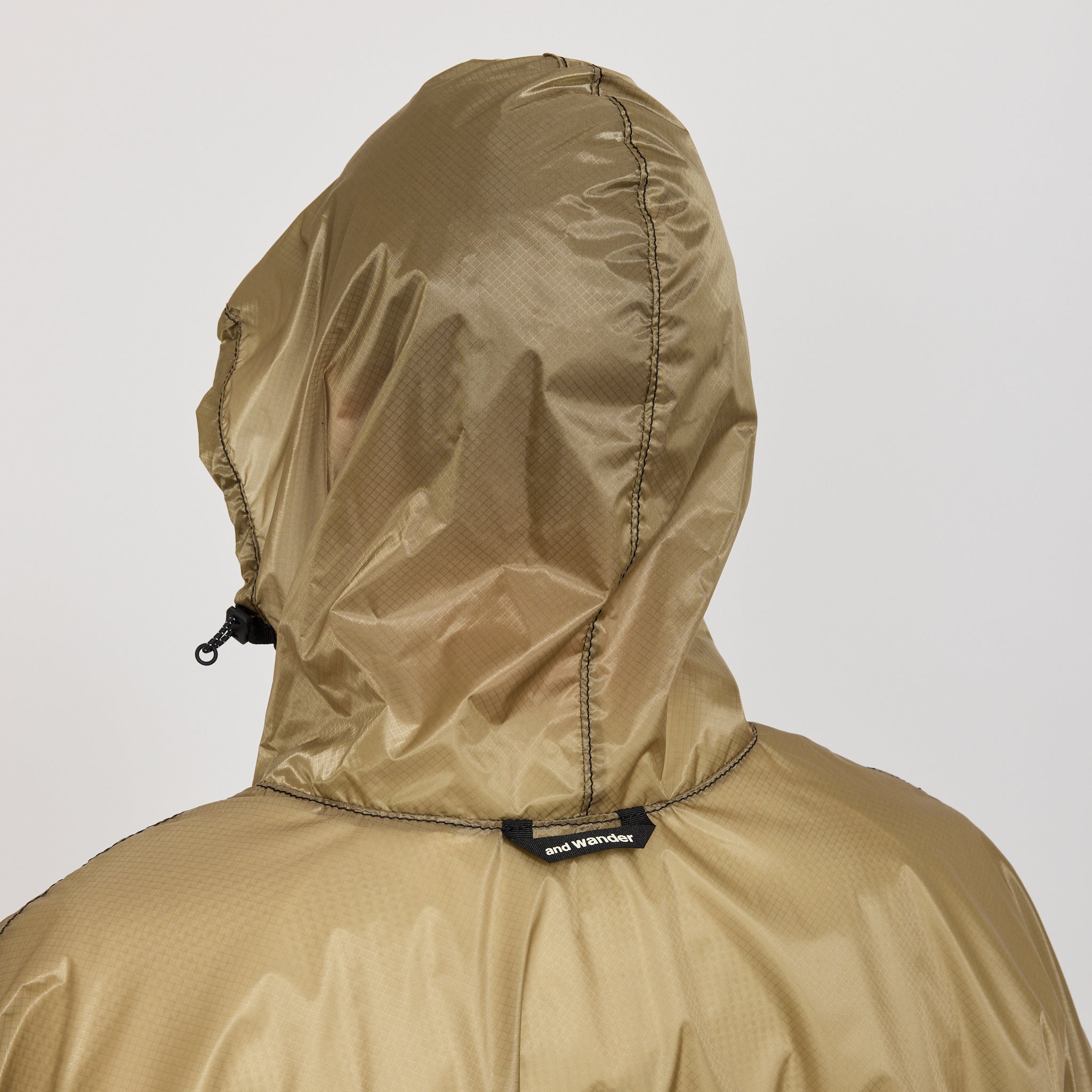 And Wander | Hiking Club Sil Poncho Beige | Maplestore