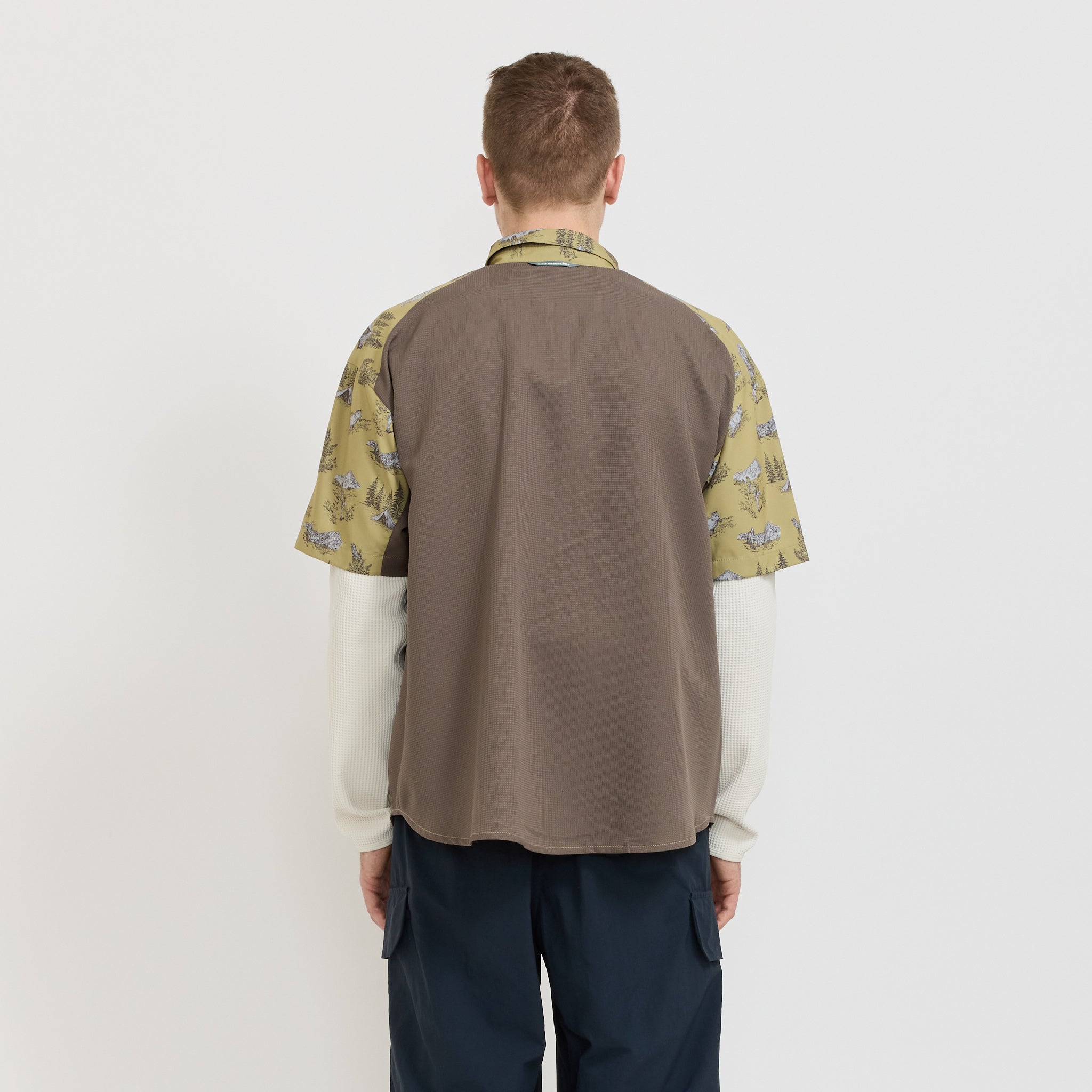 And Wander | Hiking Club Tech Shirt Beige | Maplestore