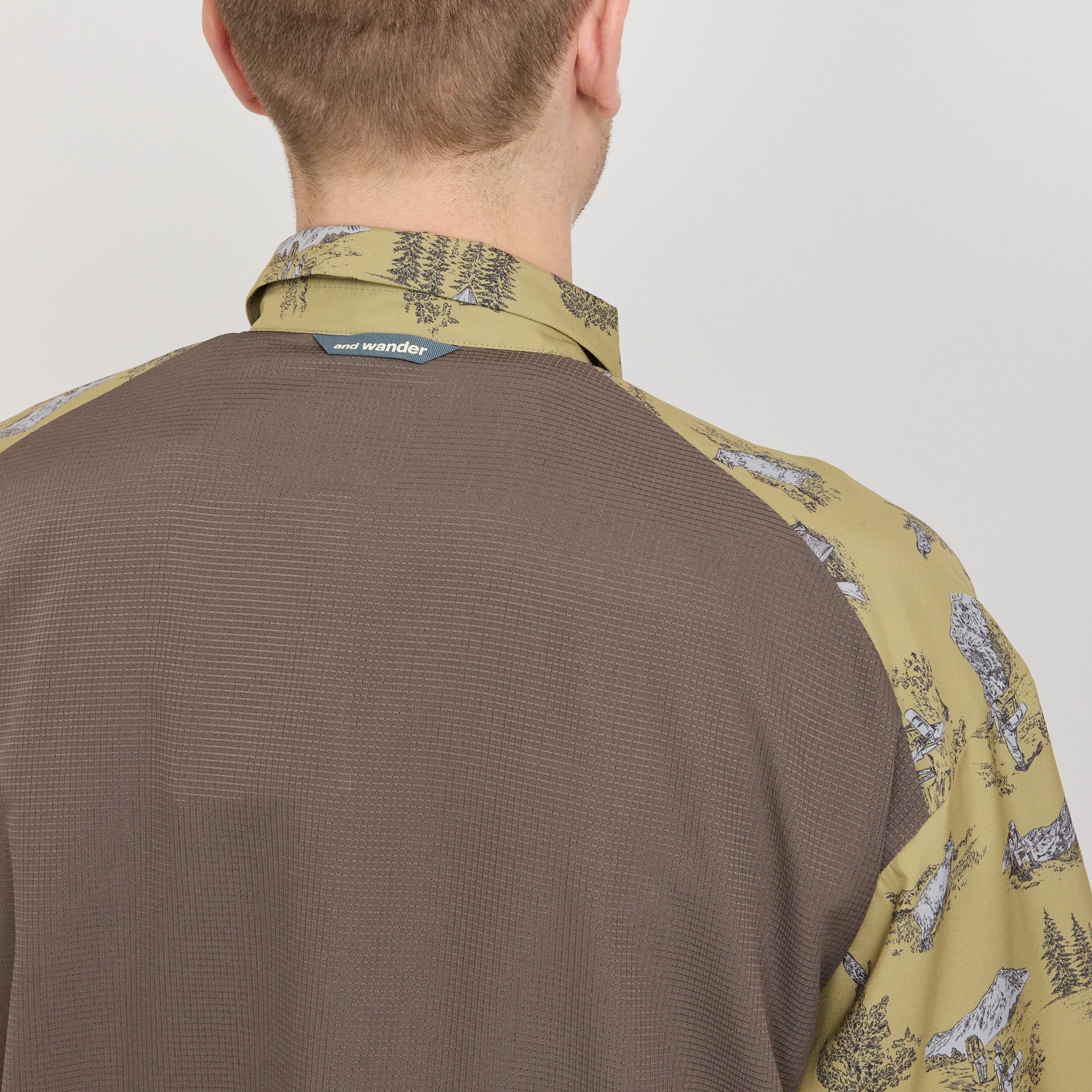 And Wander | Hiking Club Tech Shirt Beige | Maplestore