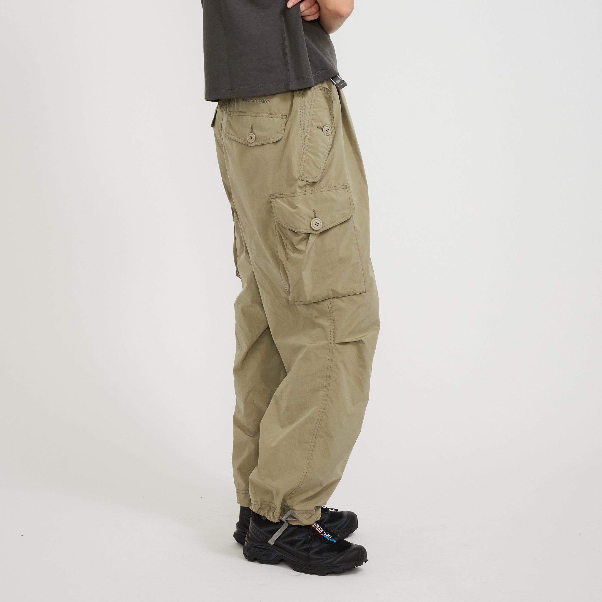 And Wander | Oversized Cargo Pants Light Beige Womens | Maplestore