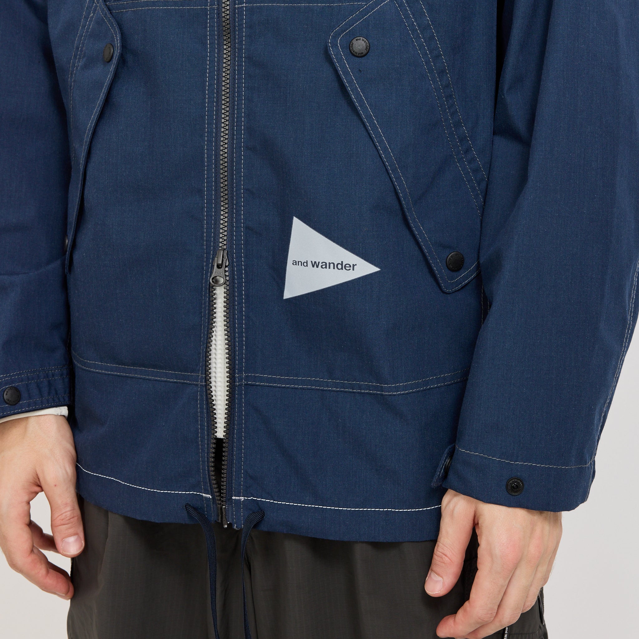 And Wander | Tough Aramid Hoodie Navy | Maplestore
