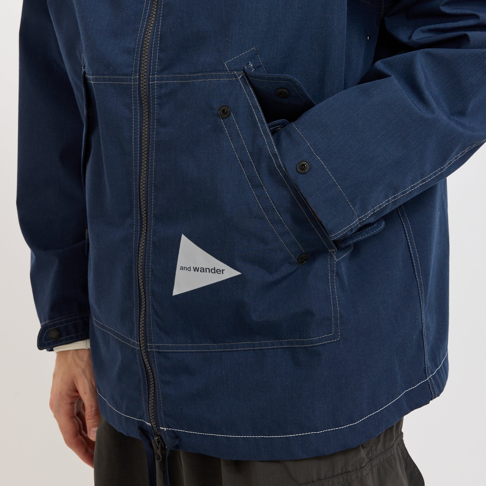 And Wander | Tough Aramid Hoodie Navy | Maplestore