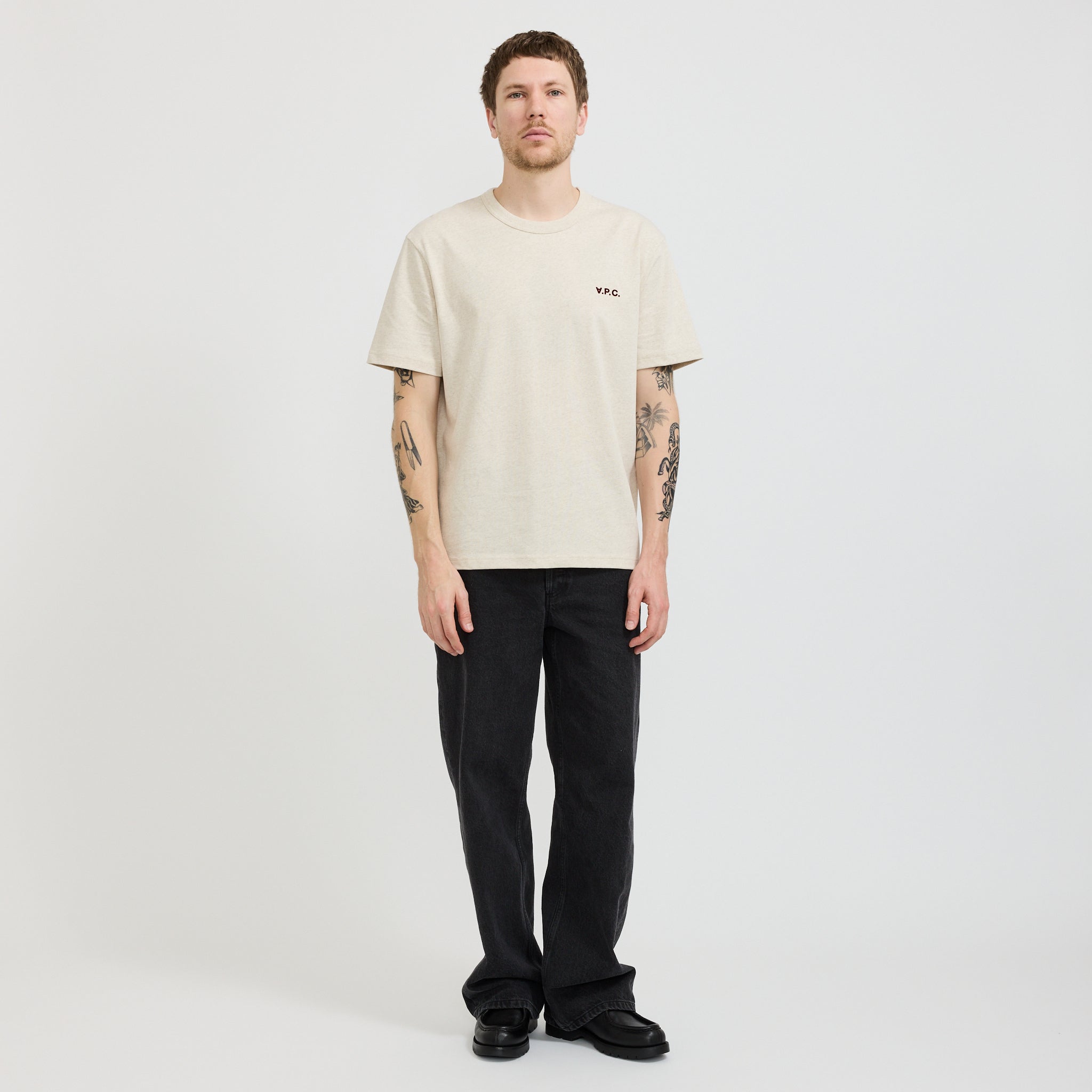 Boxy Petit VPC T-Shirt Ecru/Red