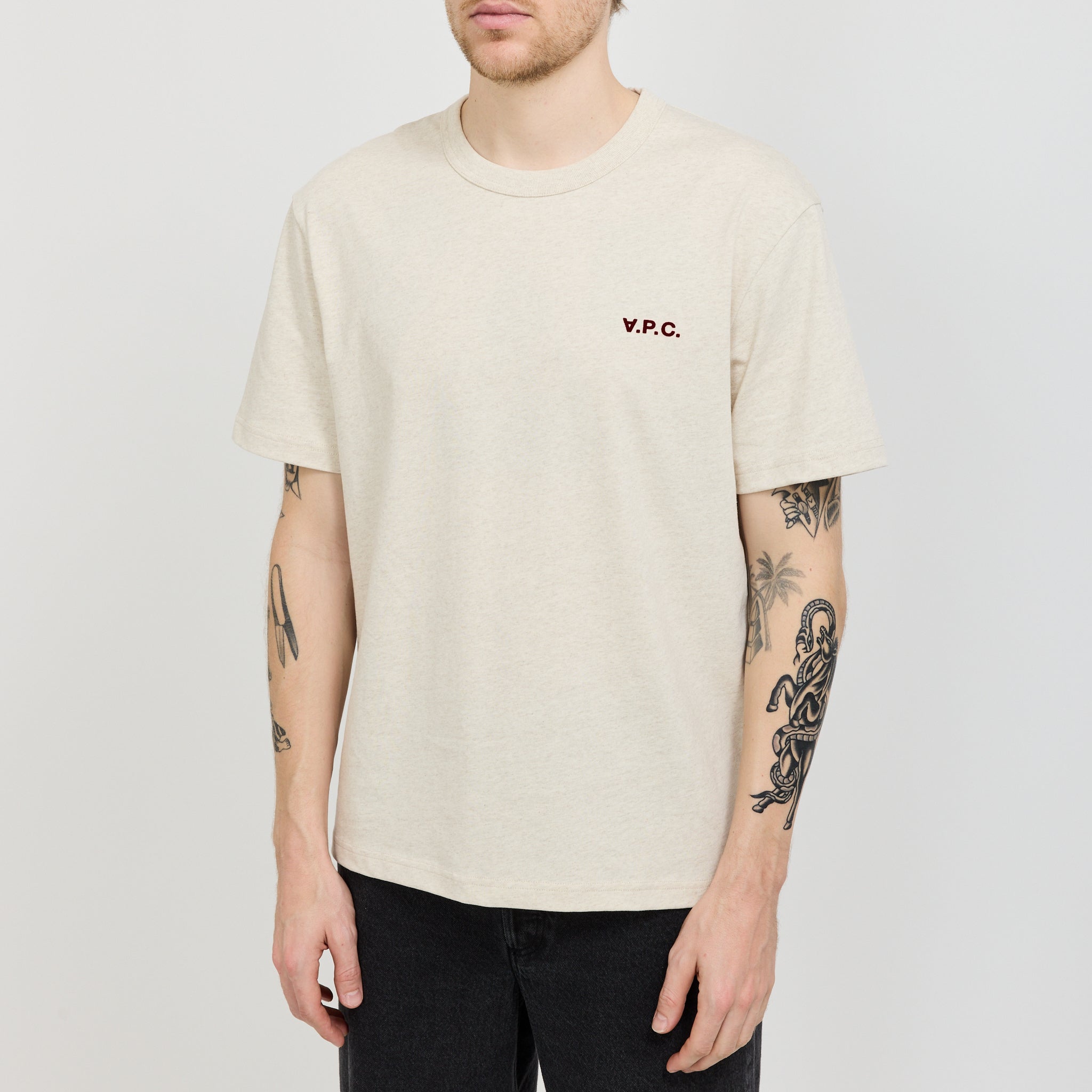 Boxy Petit VPC T-Shirt Ecru/Red