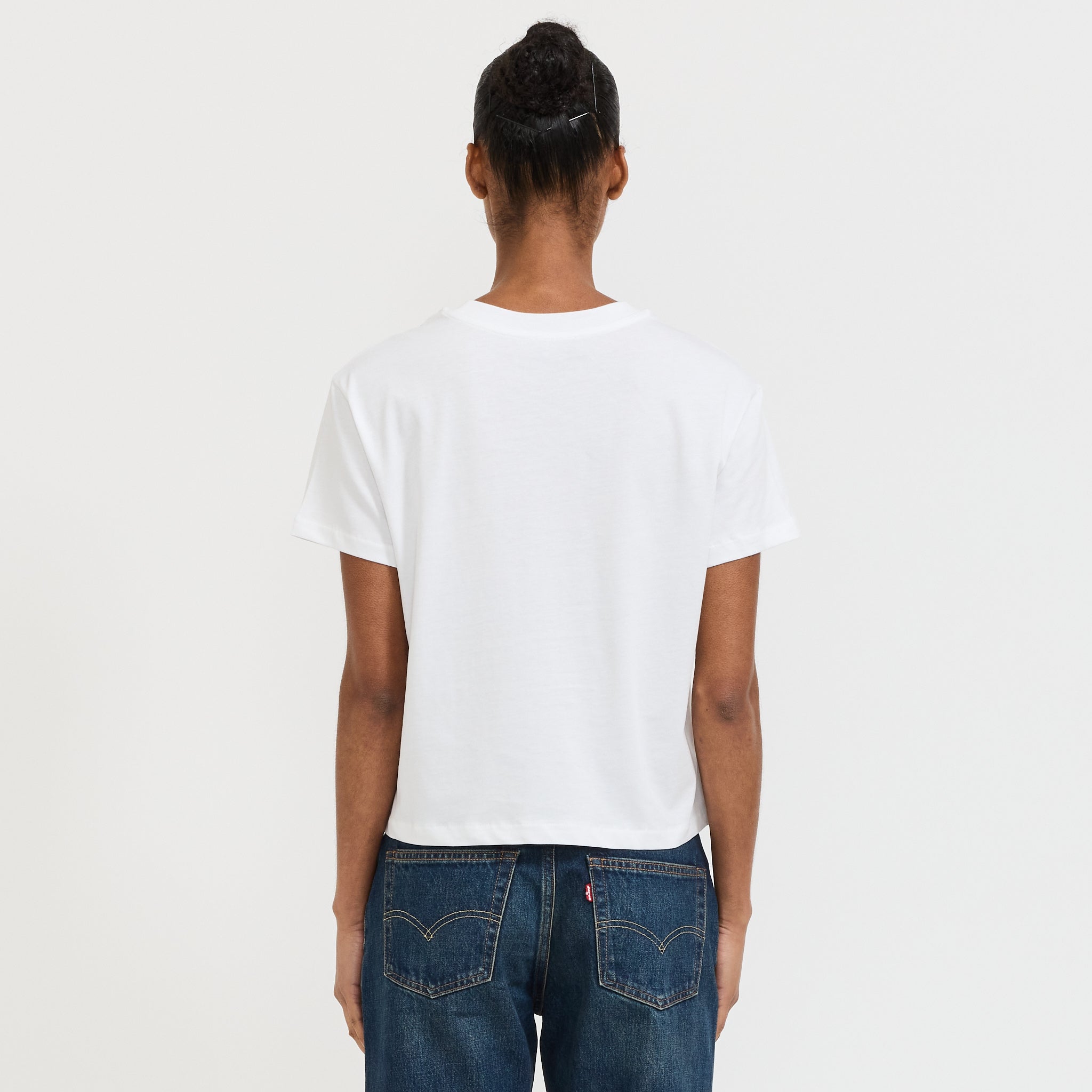 A.P.C. | Boxy Rue Madame T-Shirt White/Dark Navy | Maplestore