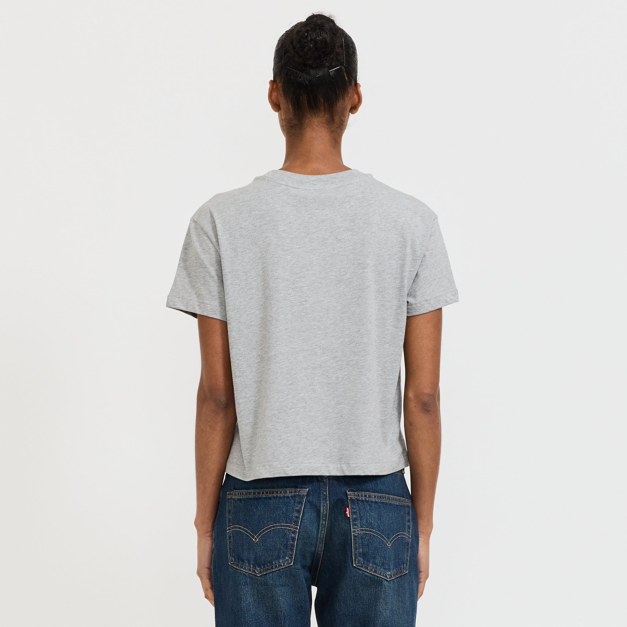 A.P.C. | Boxy Rue Madame T-Shirt Heather Grey/Water Green | Maplestore