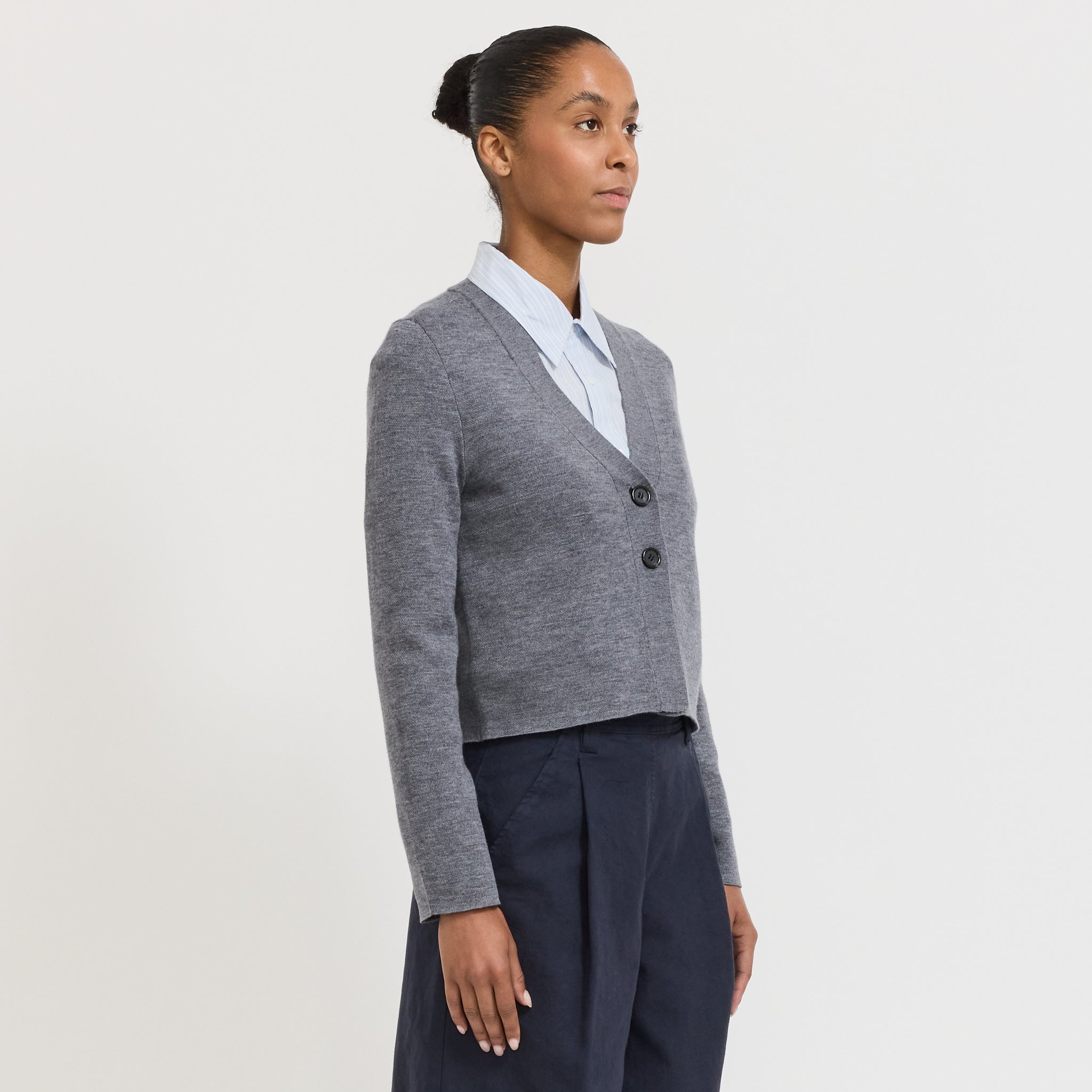 A.P.C. | Anna Cardigan Anthracite | Maplestore