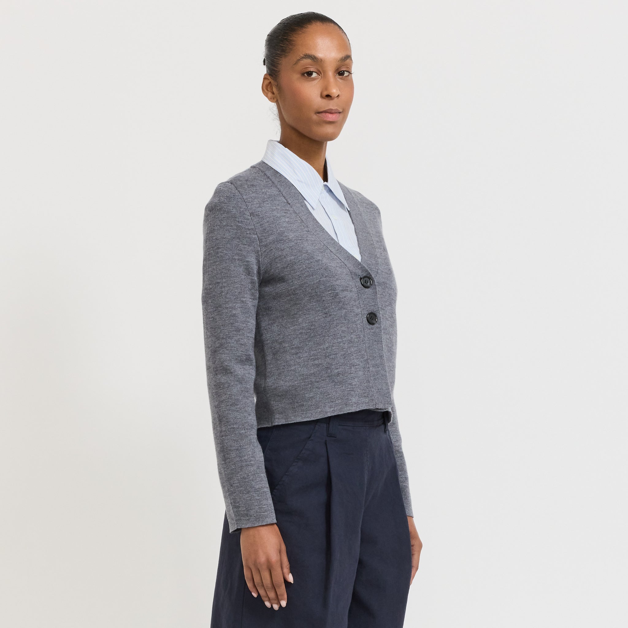 A.P.C. | Anna Cardigan Anthracite | Maplestore