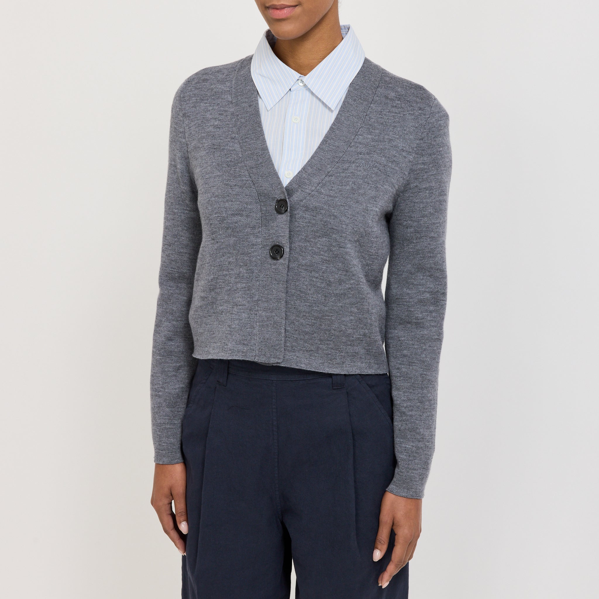 A.P.C. | Anna Cardigan Anthracite | Maplestore