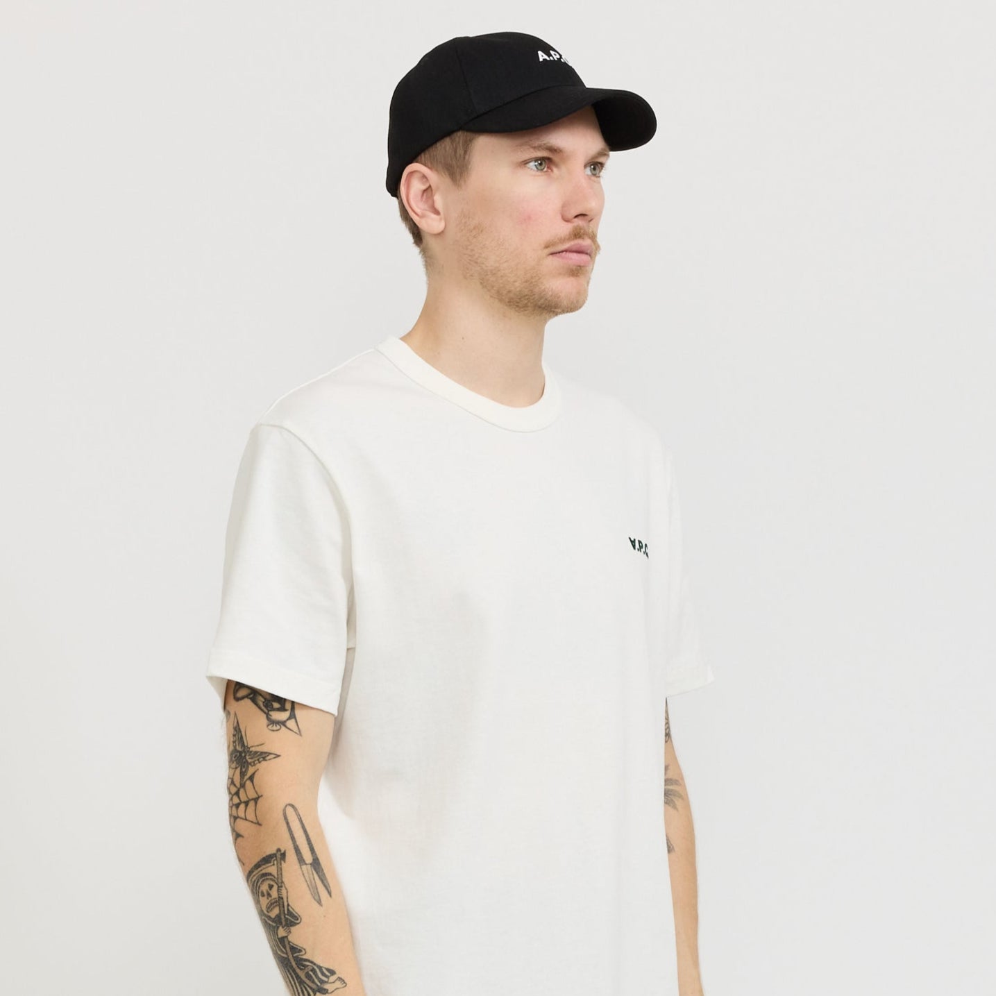 A.P.C. | Charlie Cap Black/White | Maplestore